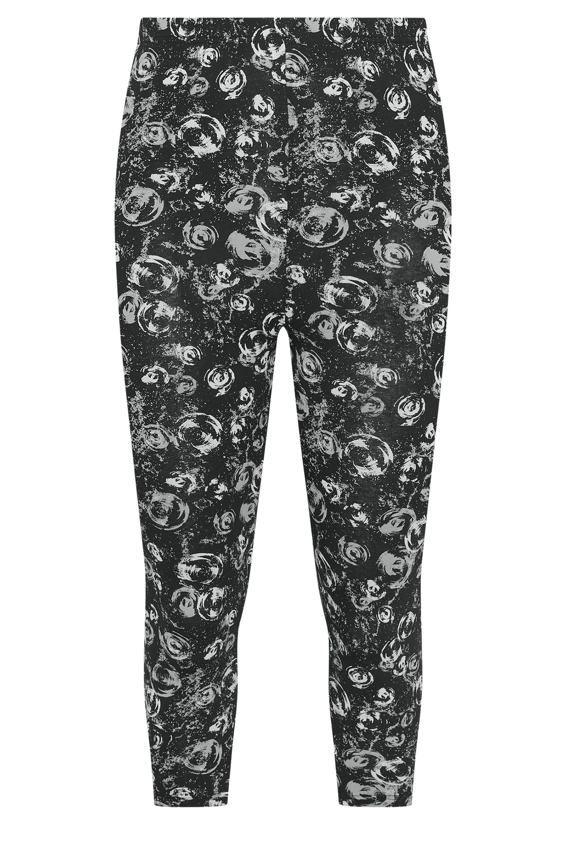 YOURSET 2 PACK Plus Size Grey Swirl Cropped Leggings | Yours Clothing 8