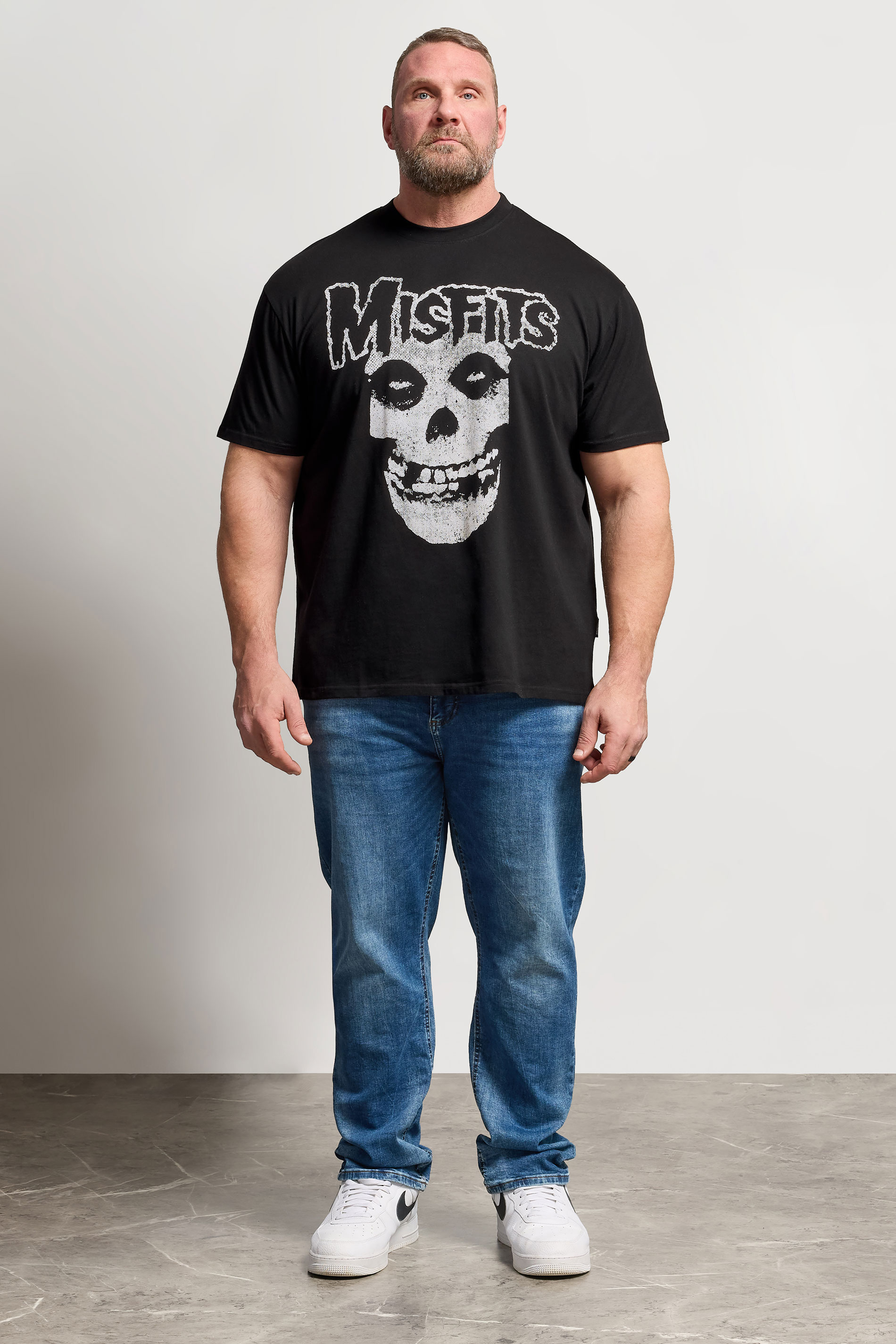 BadRhino Big & Tall Black Misfits Graphic T-Shirt | BadRhino 1