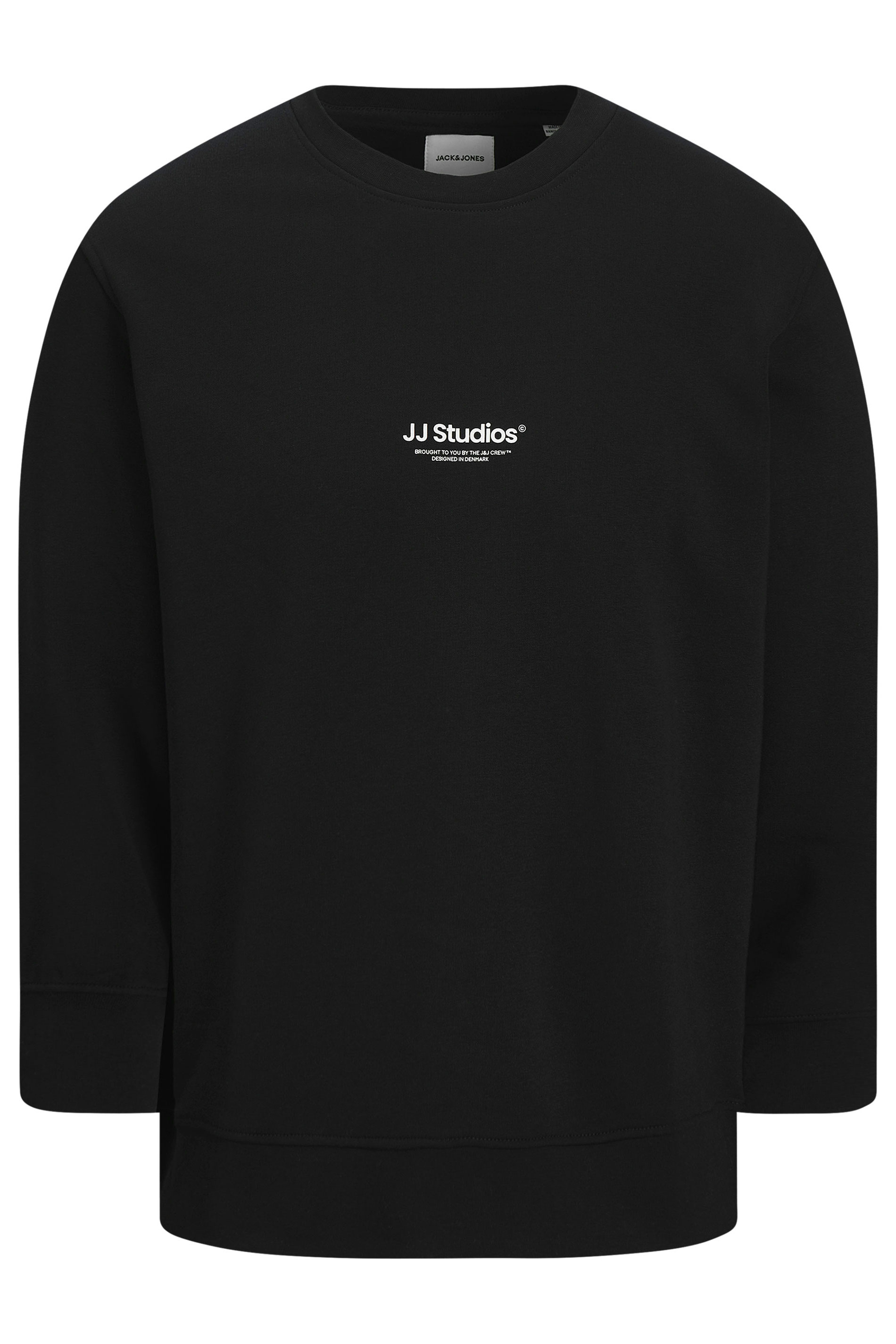 JACK & JONES Big & Tall Black JJ Studios Sweatshirt | BadRhino 2