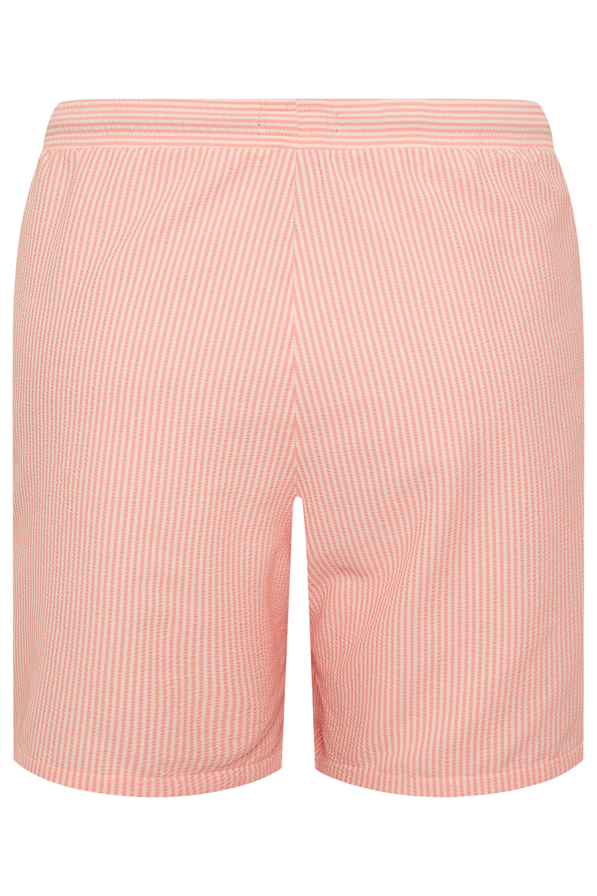 BadRhino Big & Tall Pink Stripe Seersucker Swim Shorts | BadRhino 7