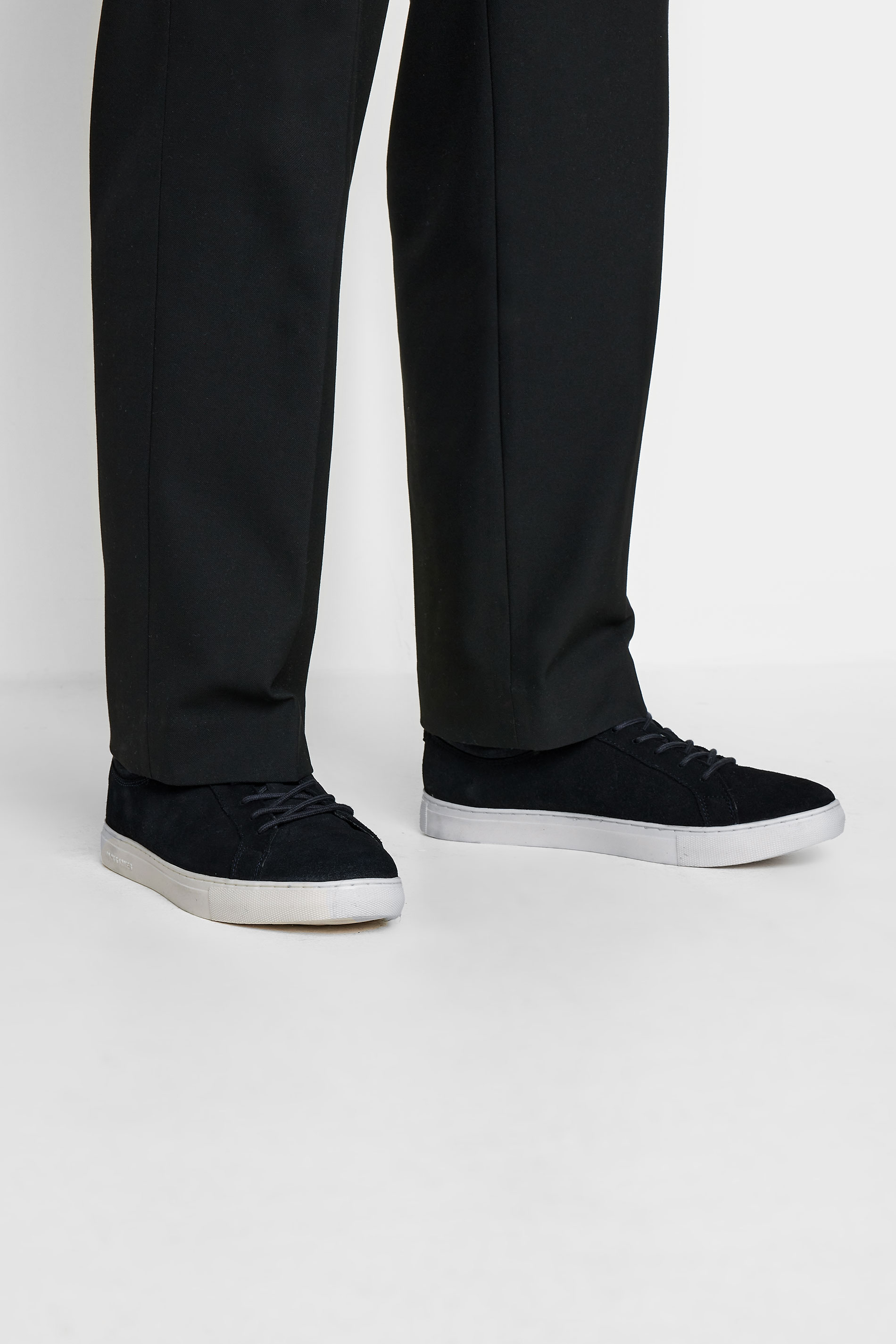 JACK & JONES Big & Tall Black Suede Trainers | BadRhino 3