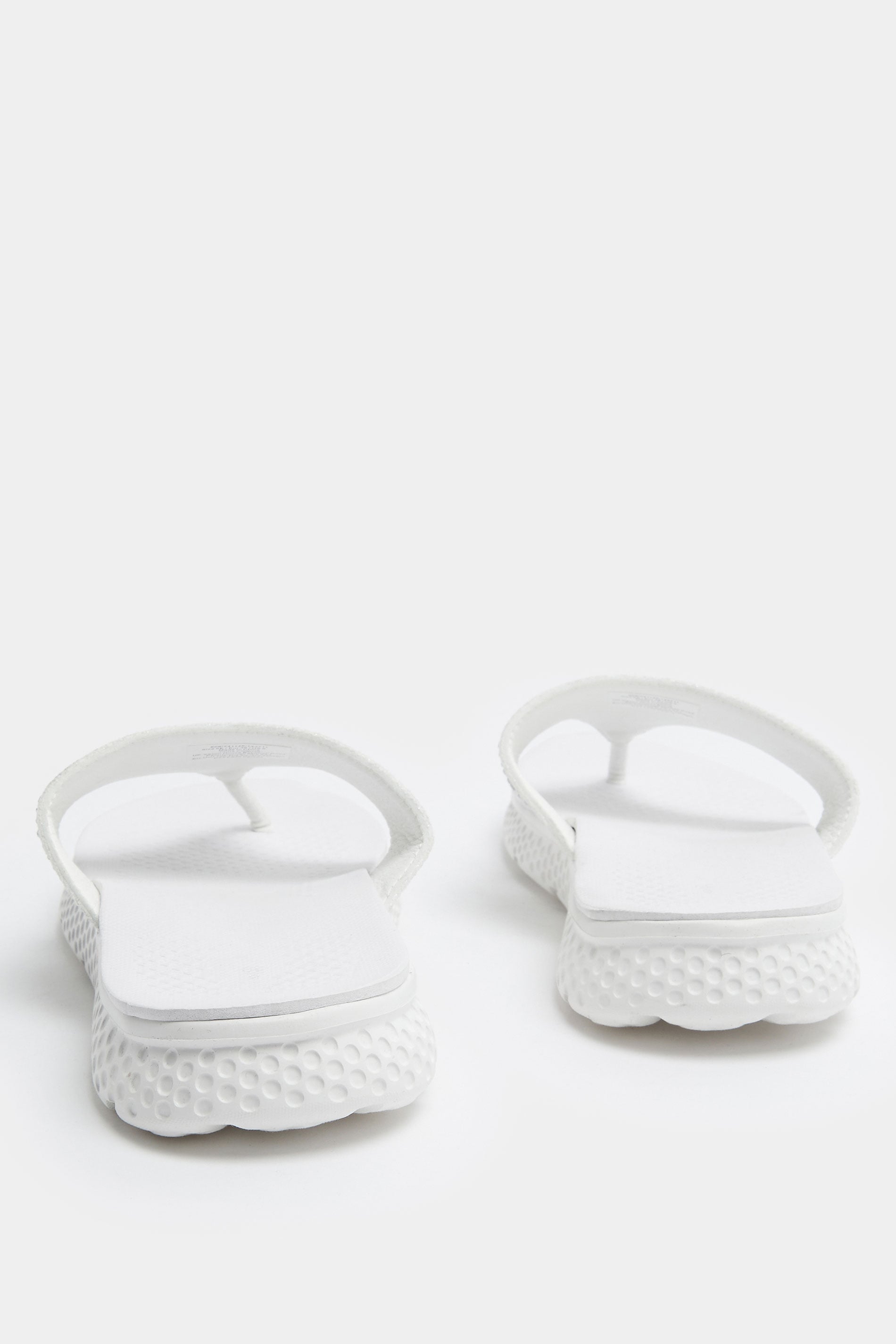 White Diamante T-Bar Sandals In Wide E Fit | Yours Clothing 4