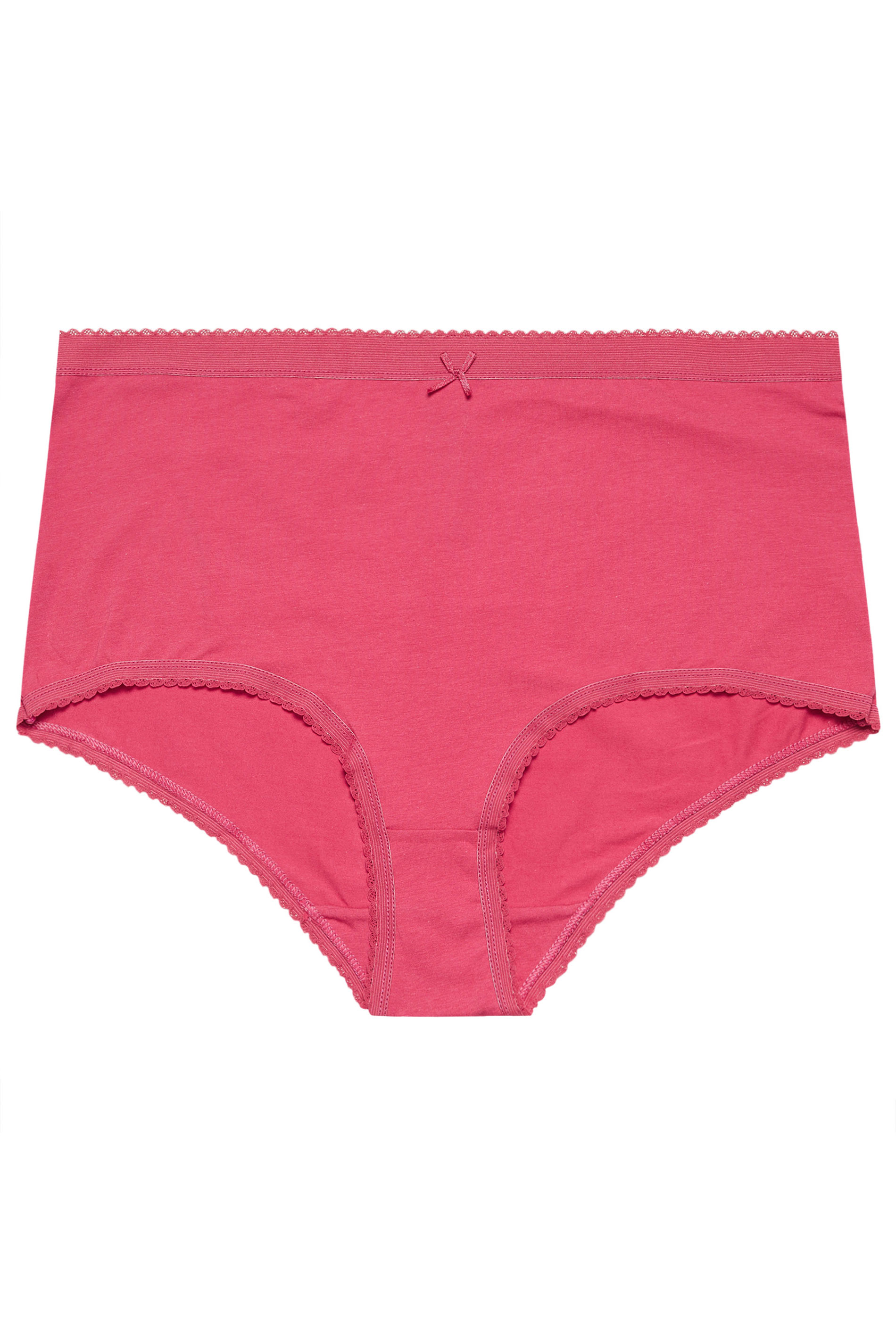 YOURS 5 PACK Plus Size Blue & Pink Floral Full Briefs | Yours Clothing 9