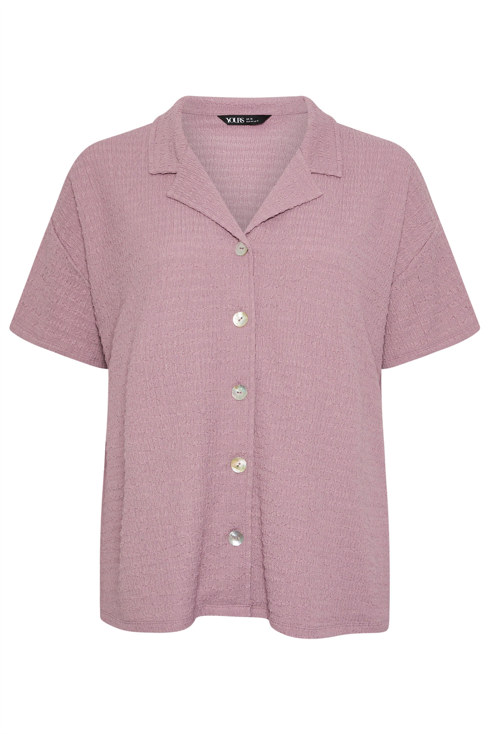 YOURS Plus Size Pink Textured Shirt | Yours Clothing 5