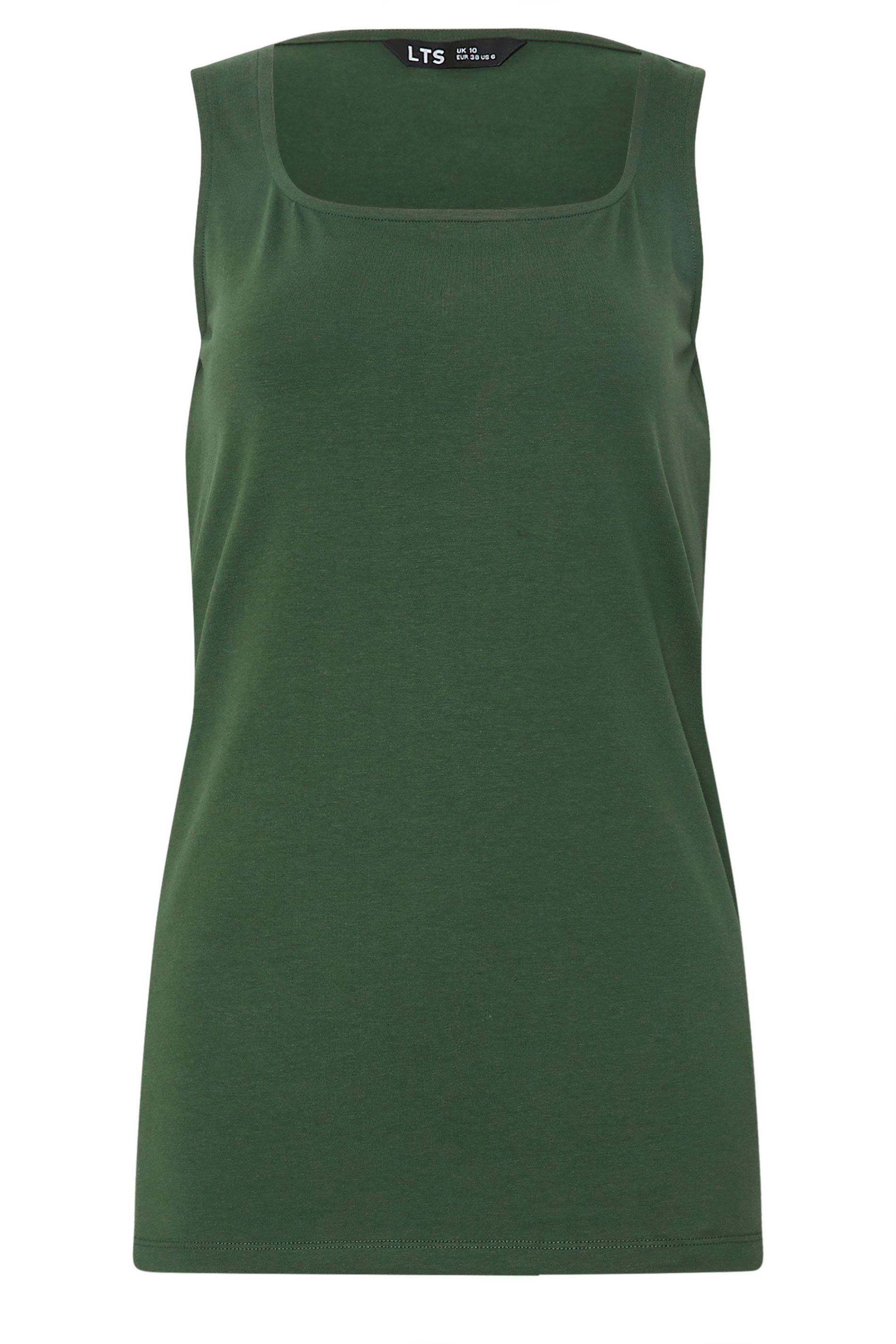 LTS Tall 2 PACK Women's Forest Green & Natural Brown Vest Tops | Long Tall Sally 9