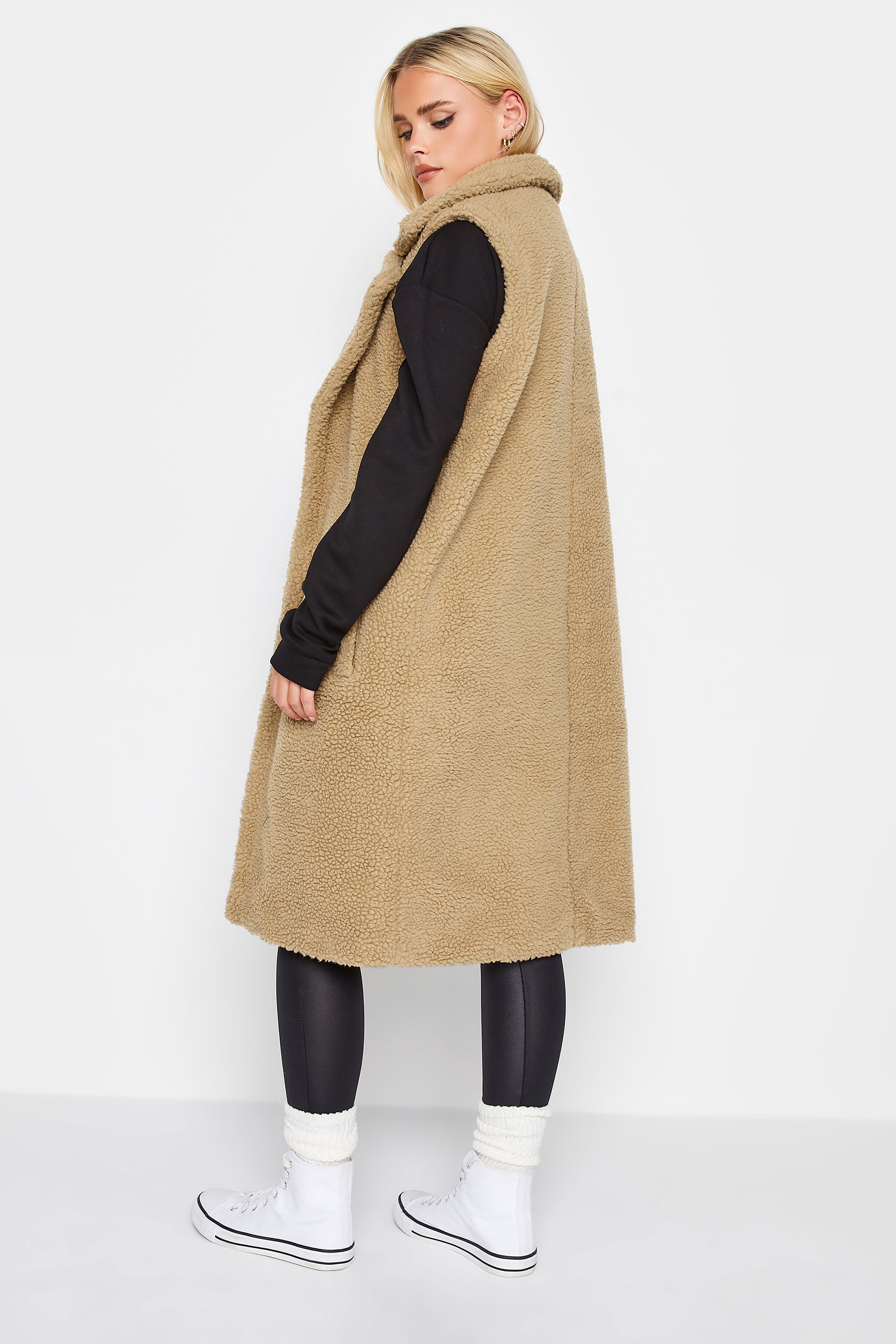 PixieGirl Brown Teddy Longline Gilet | PixieGirl  4