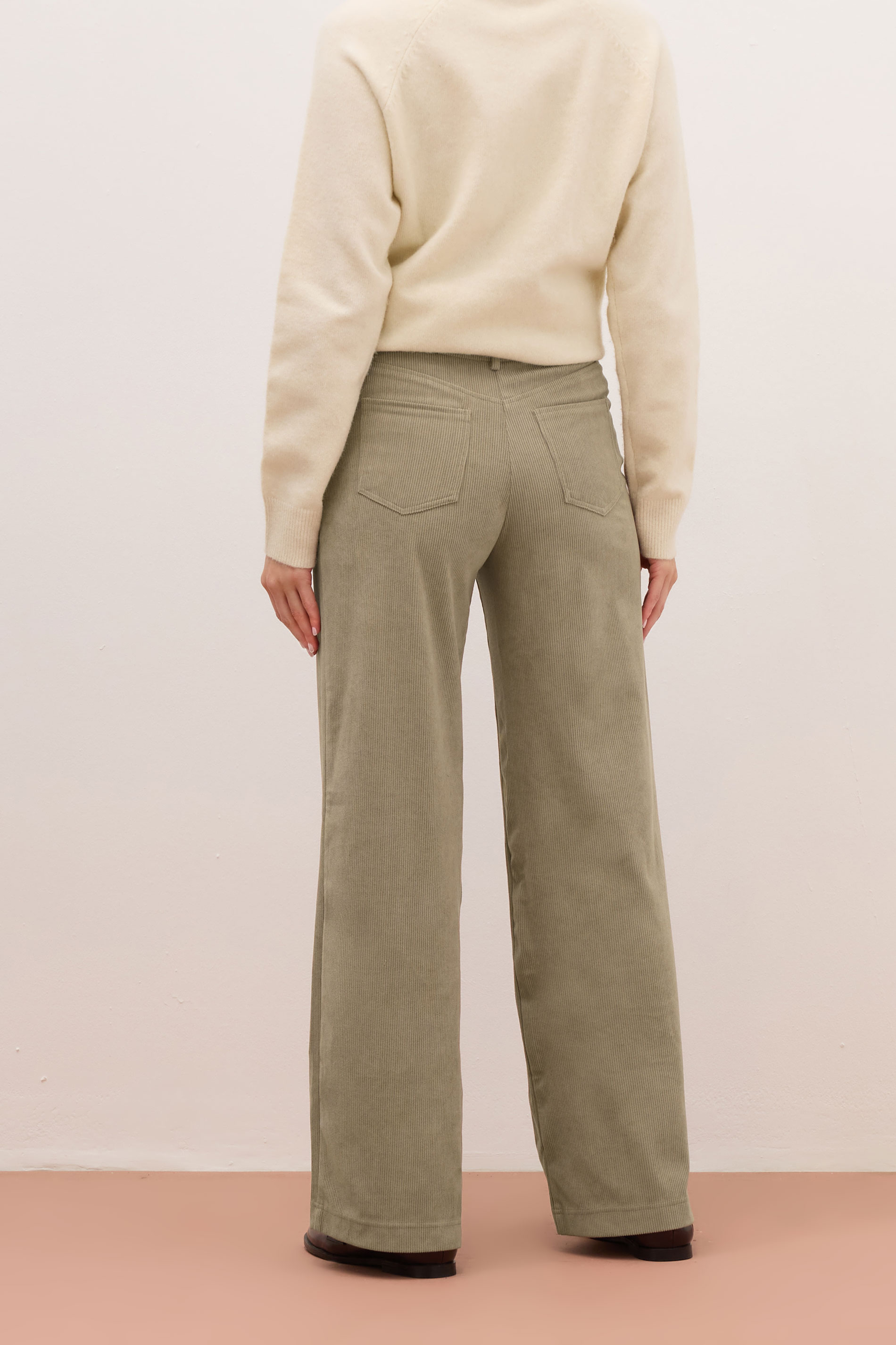 LTS PREMIUM Tall Stone Brown Cord Wide Leg Jeans | Long Tall Sally 4