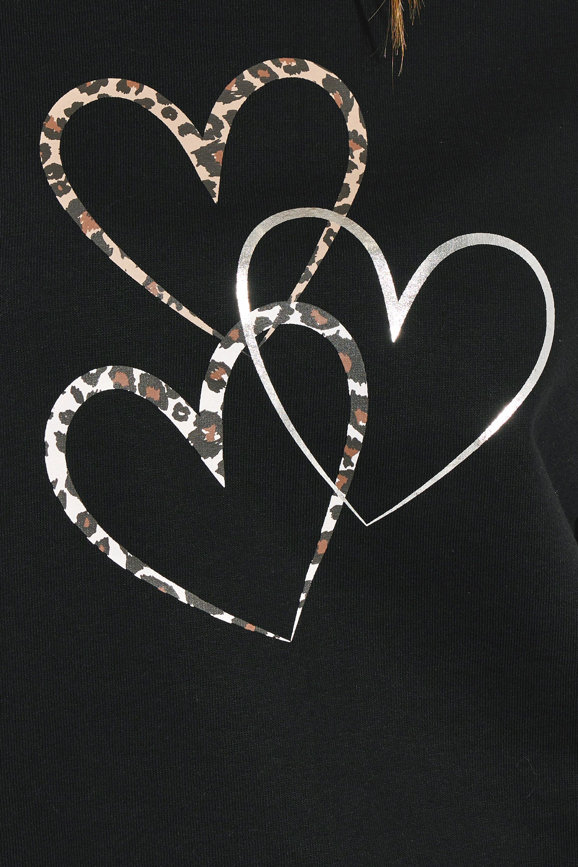M&Co Black Multi Animal Print Heart Sweatshirt | M&Co 5
