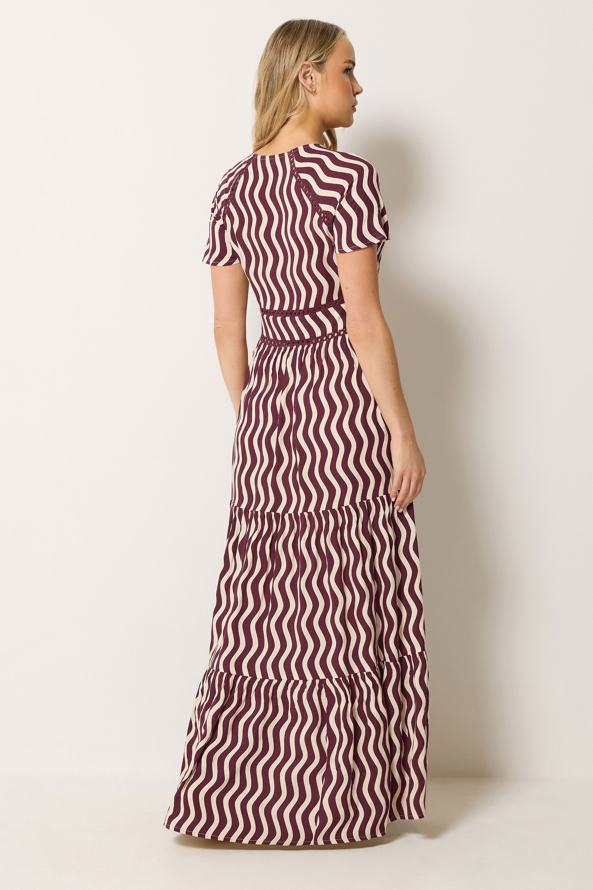LTS Tall Women's Burgundy Red Swirl Print Maxi Dress | Long Tall Sally 2