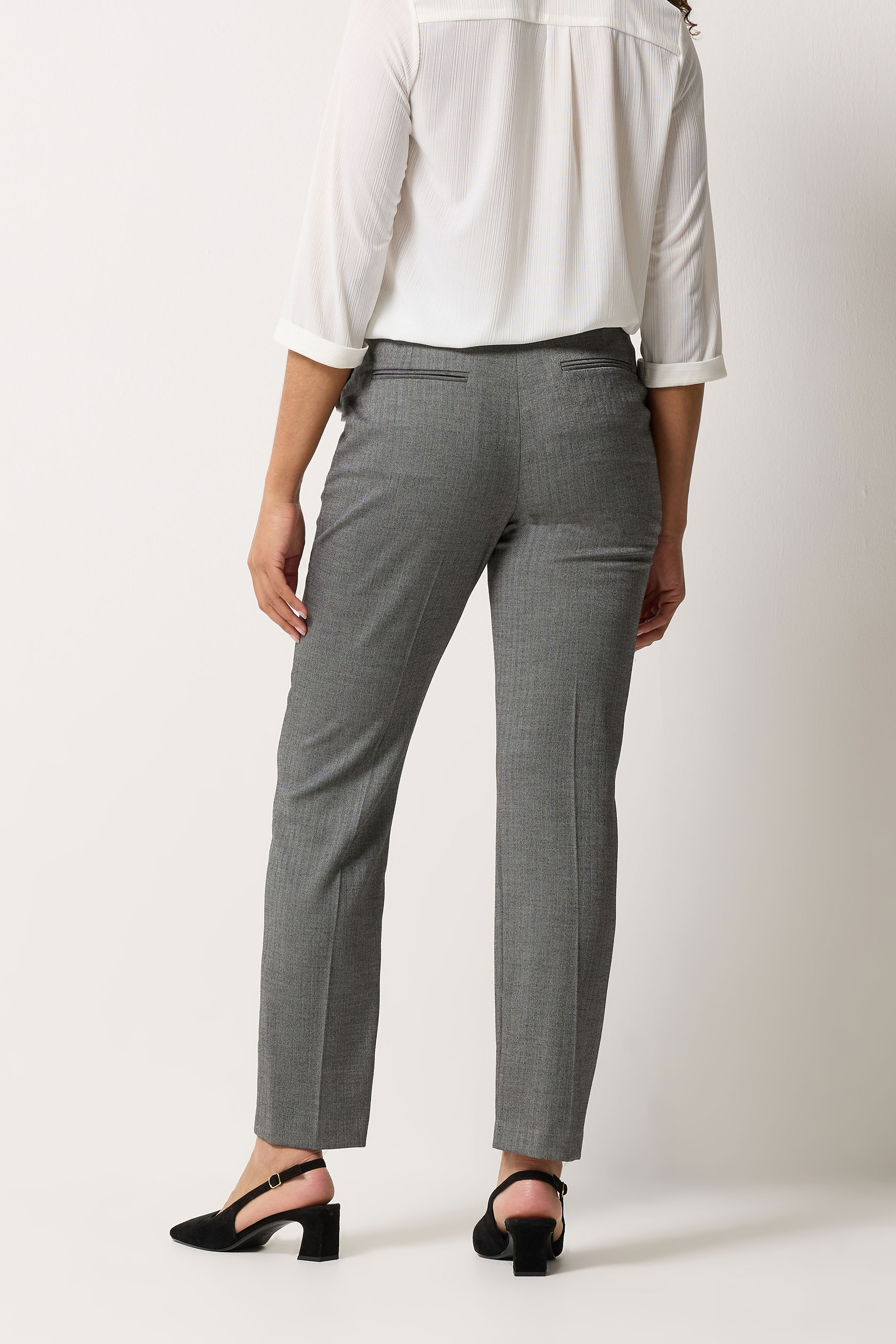M&Co Grey Tailored Straight Leg Trousers | M&Co 2