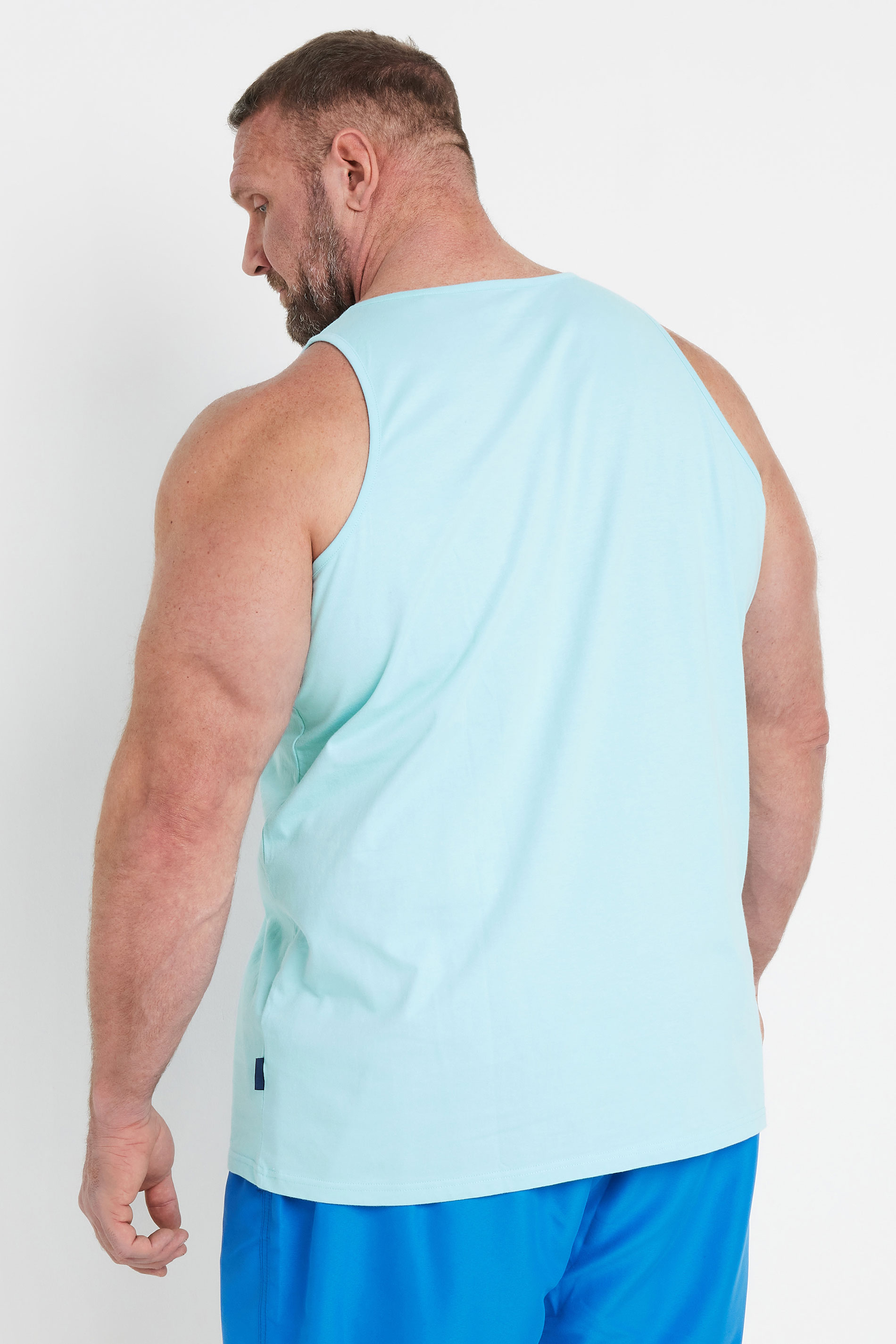 BadRhino Big & Tall 3 PACK Light Blue & Orange Vest Tops | BadRhino 6