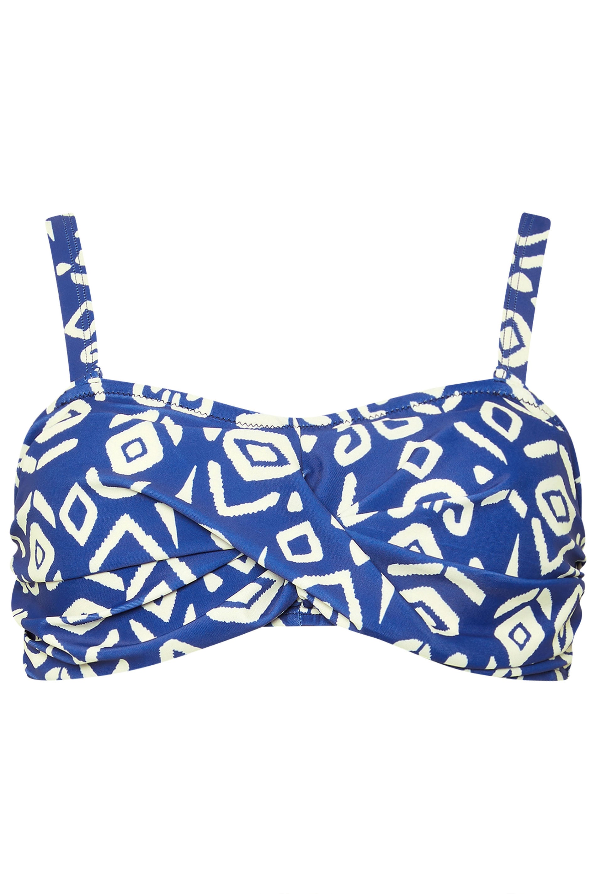 M&Co Cobalt Blue Ikat Print Bandeau Bikini Top | M&Co 7