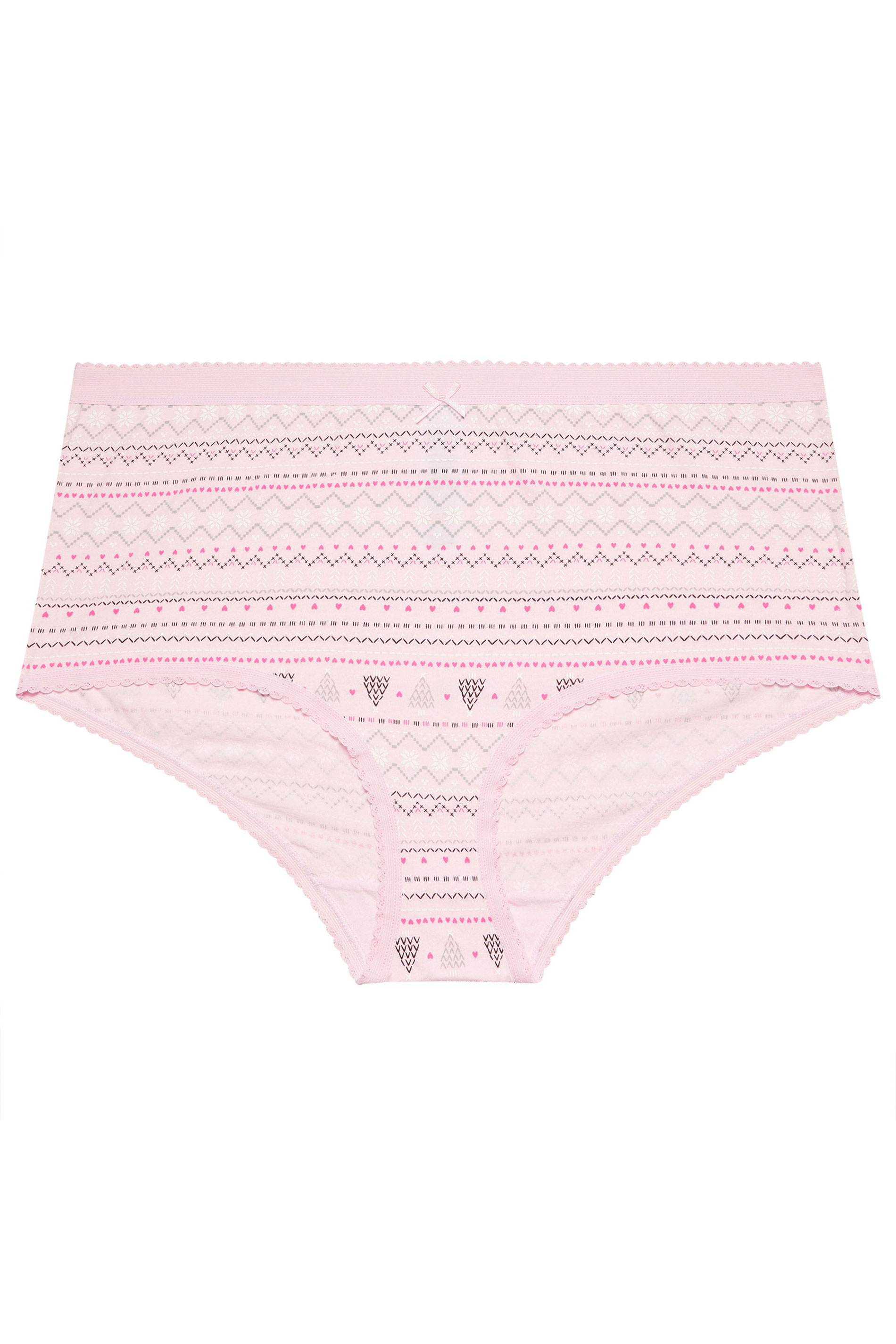 YOURSET 5 PACK Plus Size Grey Fairisle Full Briefs | Yours Clothing 7