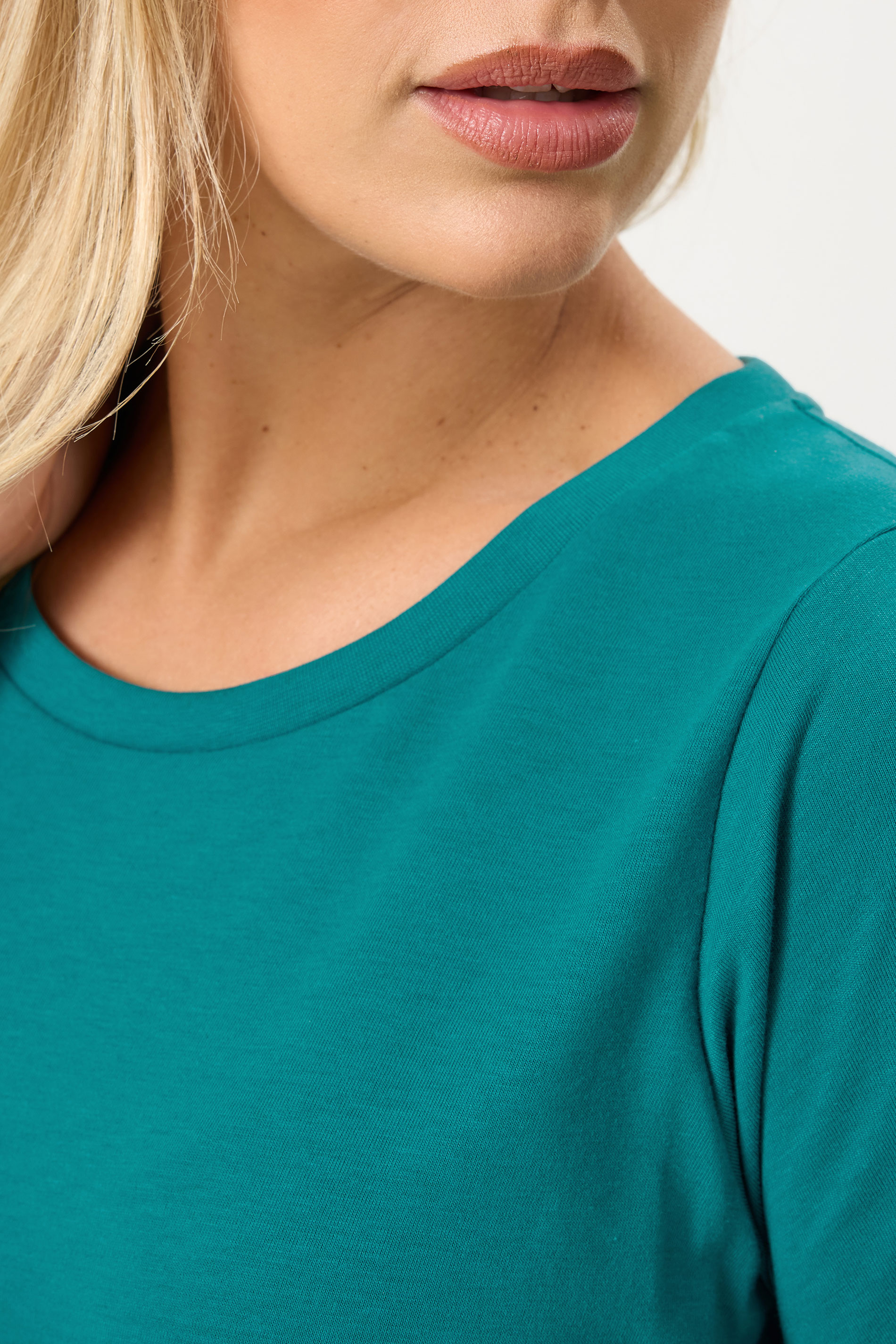 YOURS Plus Size Teal Green Core T-Shirt | Yours Clothing 4