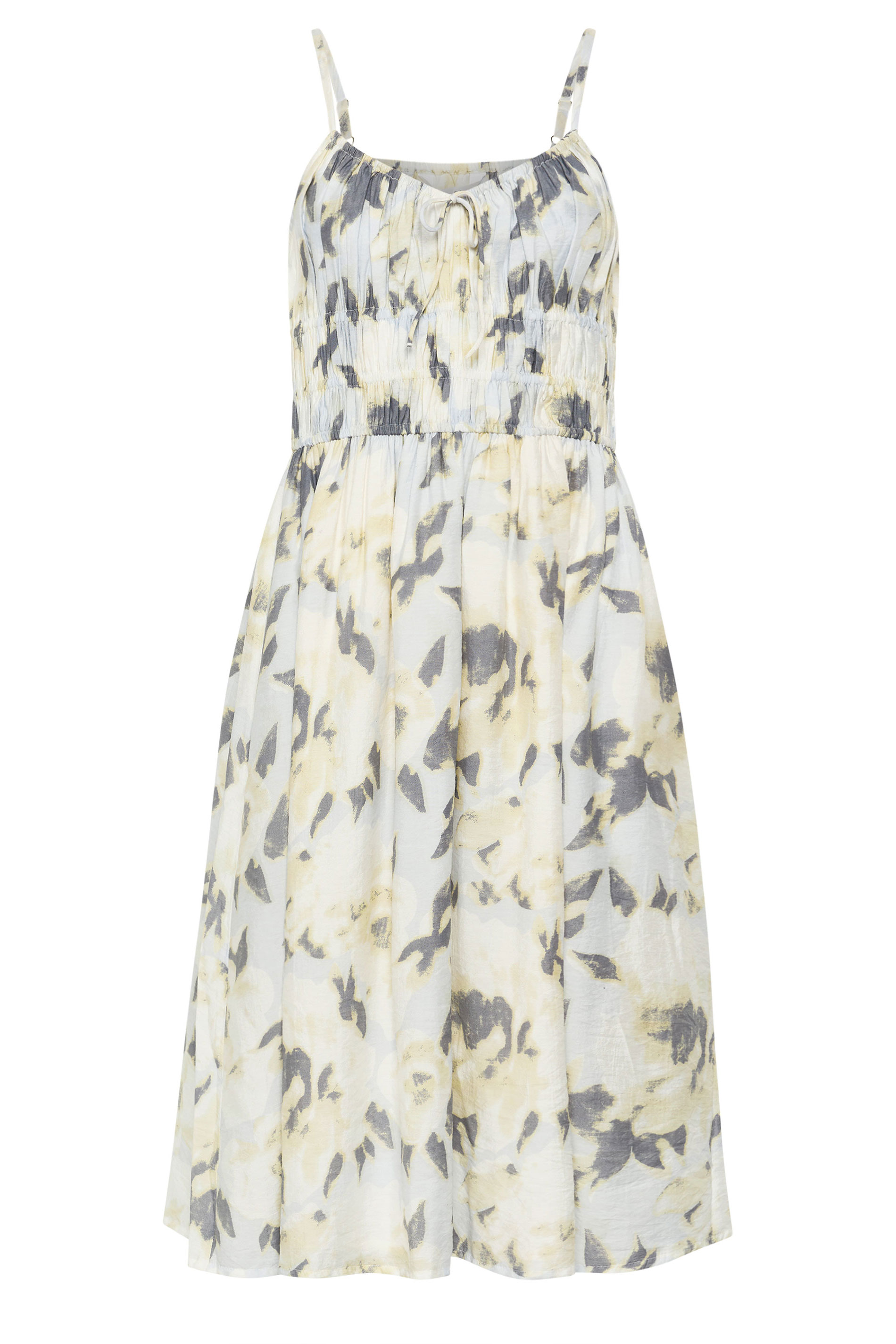 PixieGirl Petite Women's Grey Abstract Print Midi Dress | PixieGirl 5
