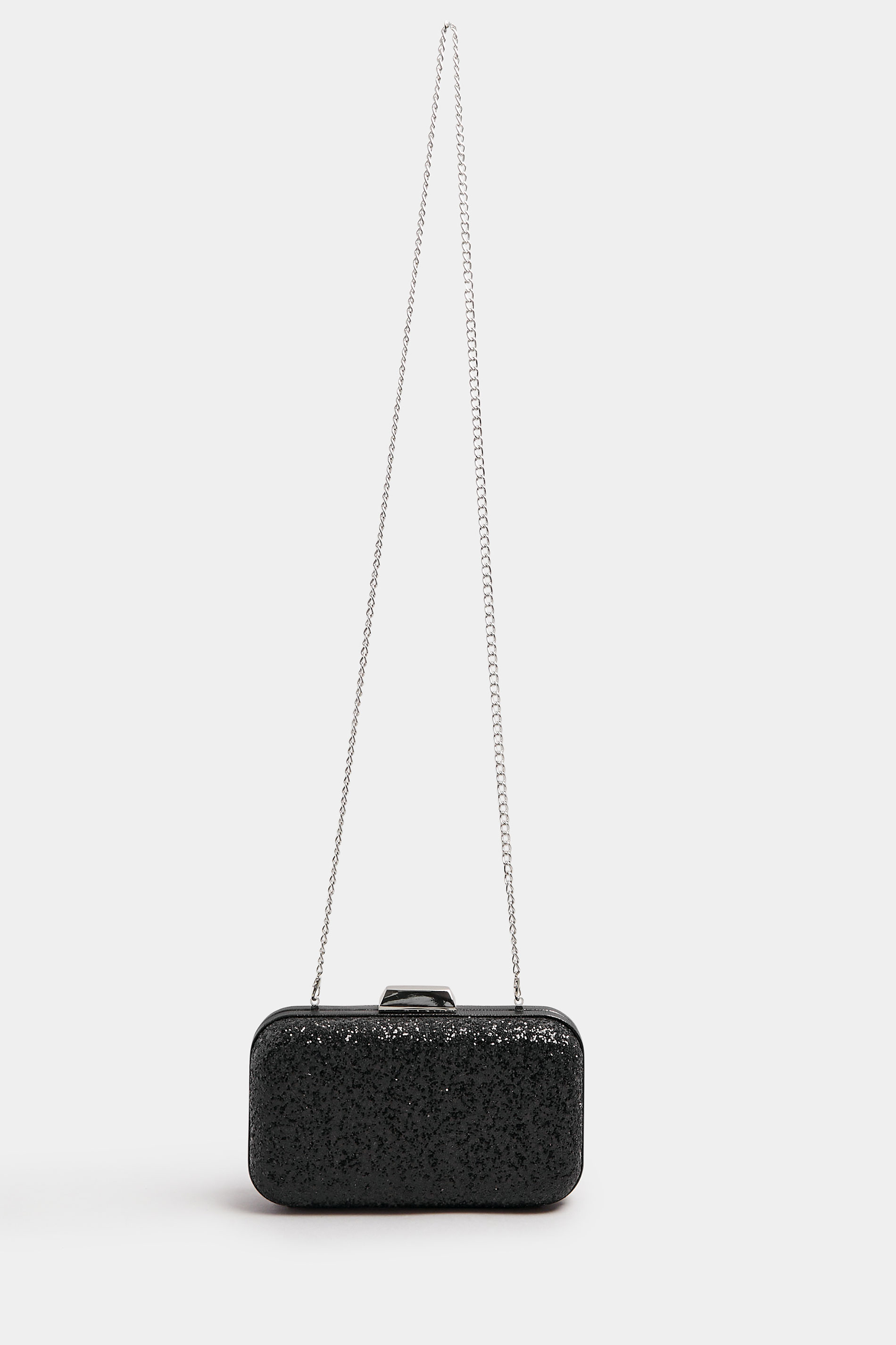 Black Sequin Clutch Bag | Yours Clothing 3