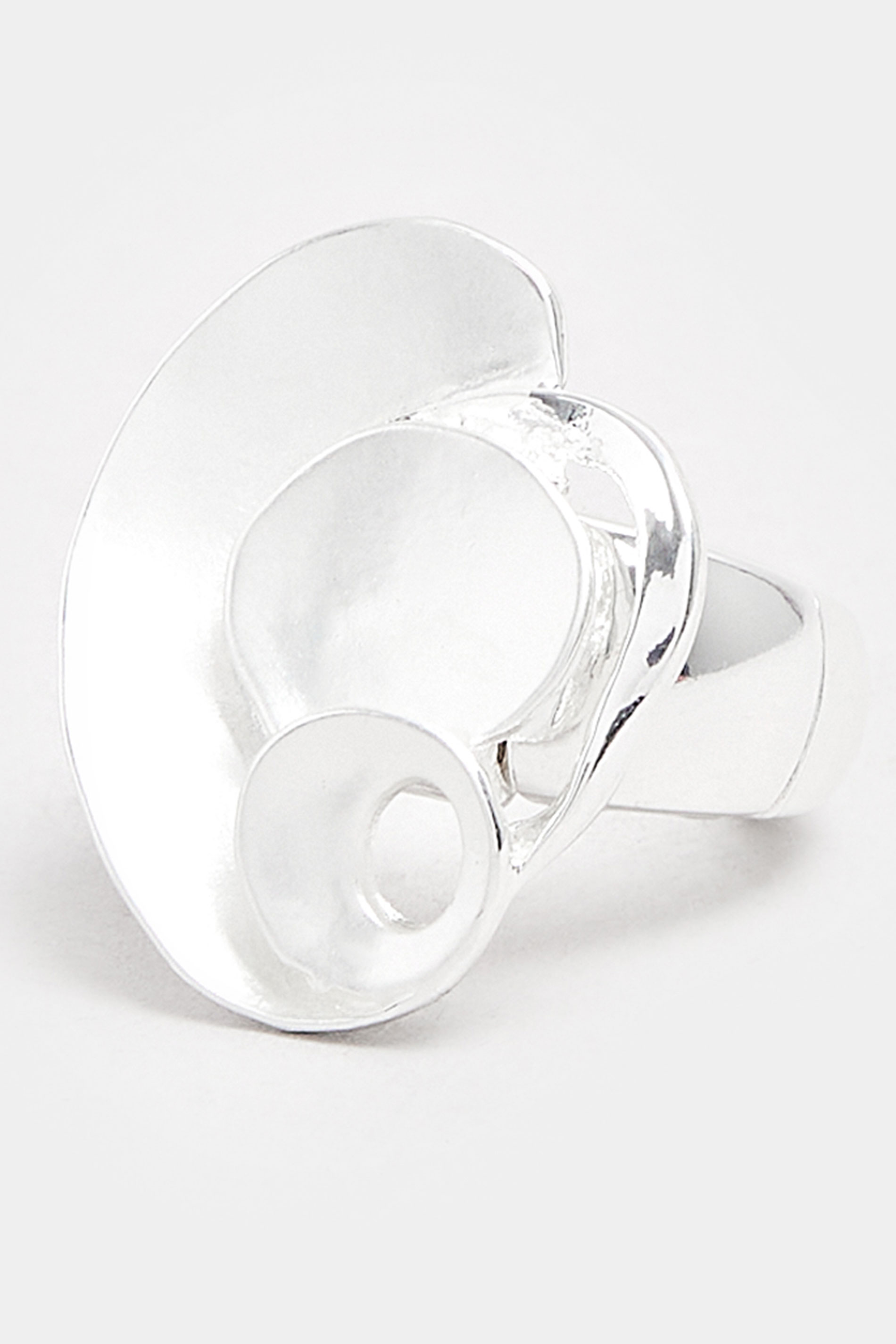 Silver Tone Swirl Stretch Ring | Yours Clothing 2