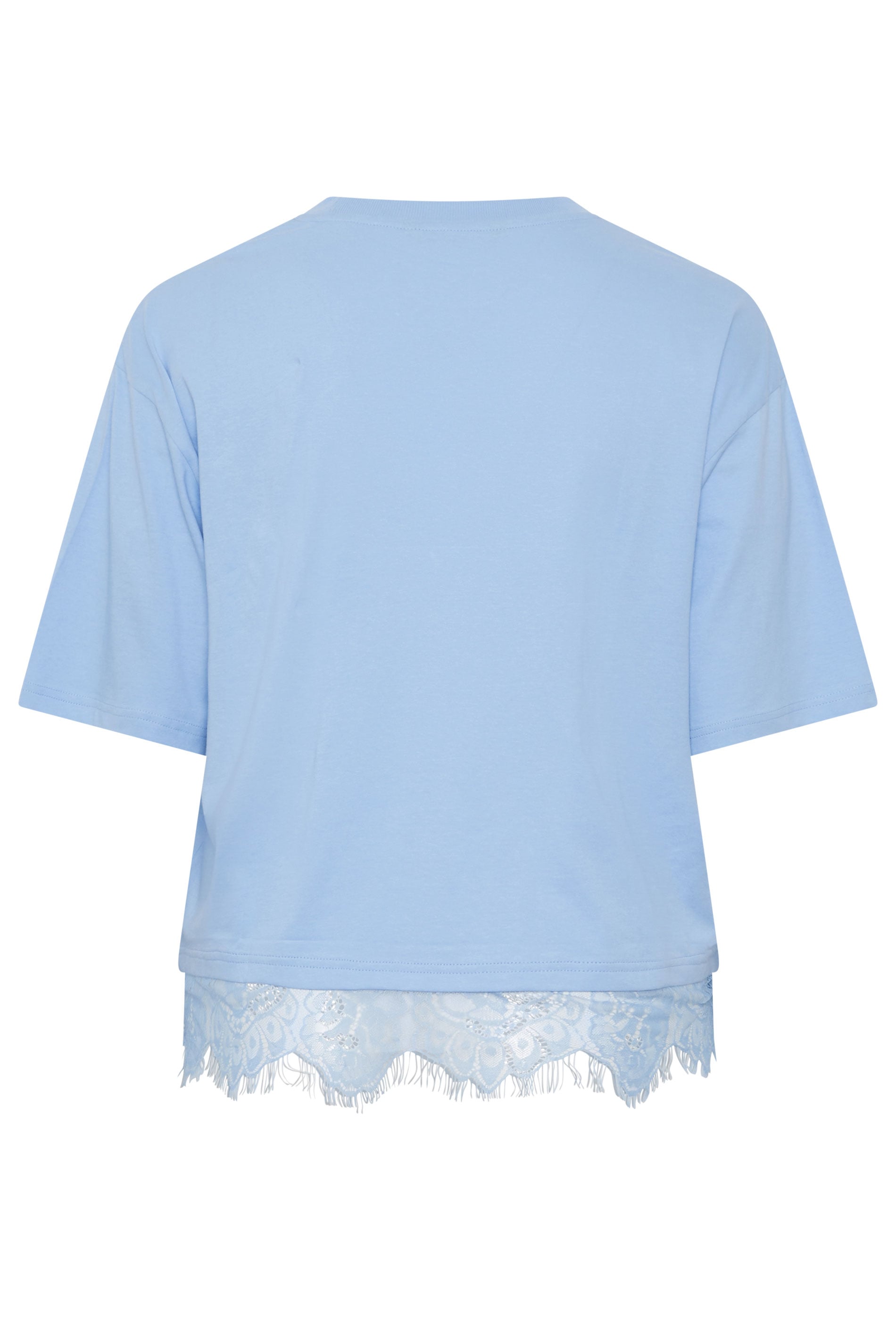 LIMITED COLLECTION Plus Size Light Blue Oversized Lace Hem T-Shirt | Yours Clothing 6