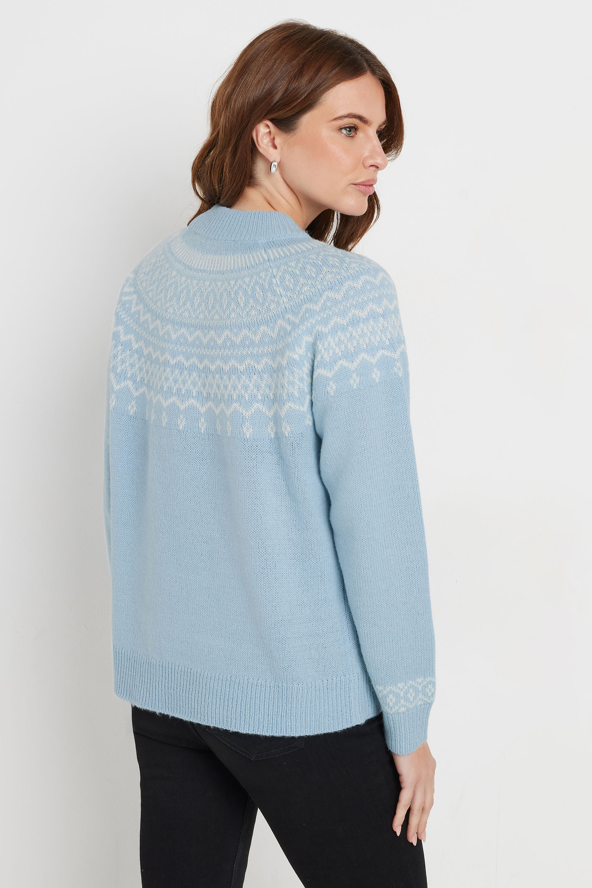 M&Co Light Blue Fairisle Knit Jumper | M&Co 4