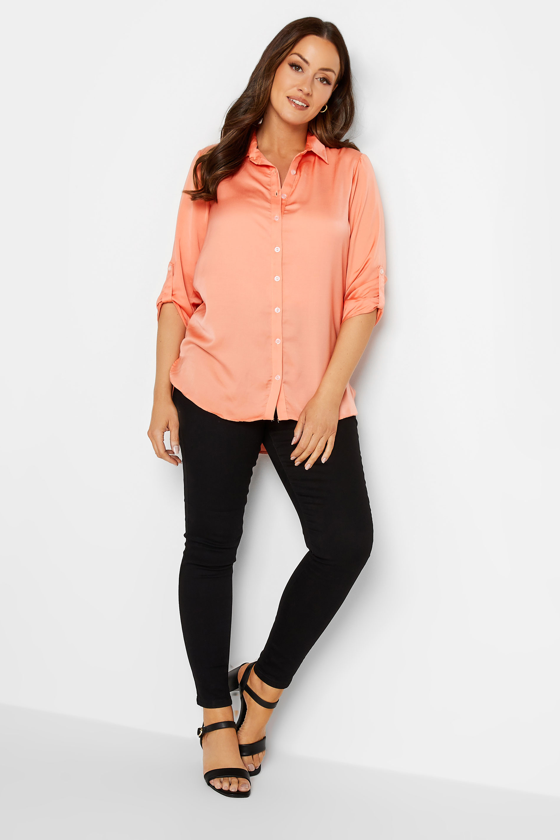 M&Co Orange Tab Sleeve Shirt | M&Co 2