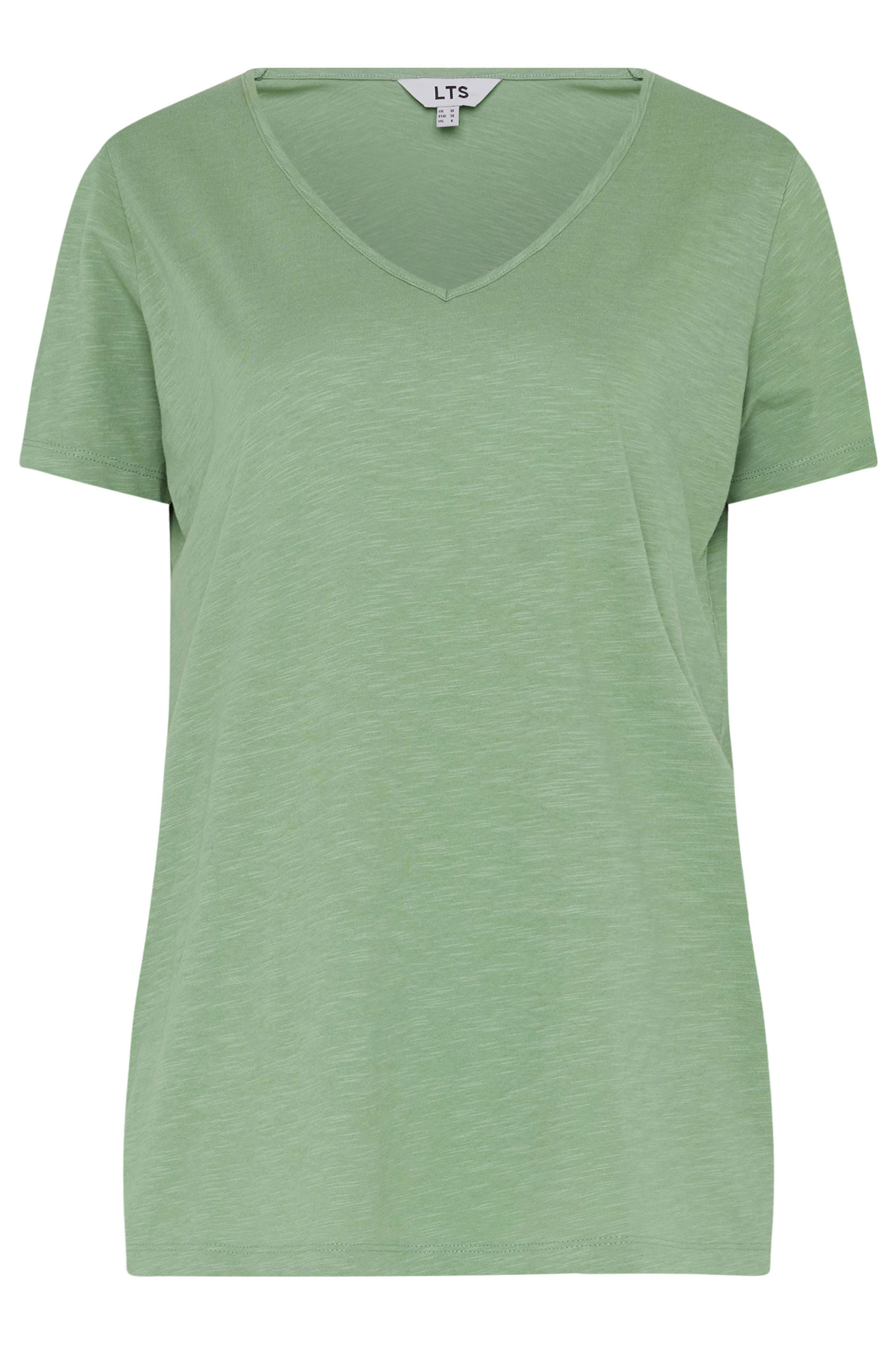 LTS Tall 2 PACK Green & Grey Stripe Cotton T-Shirt | Long Tall Sally 9