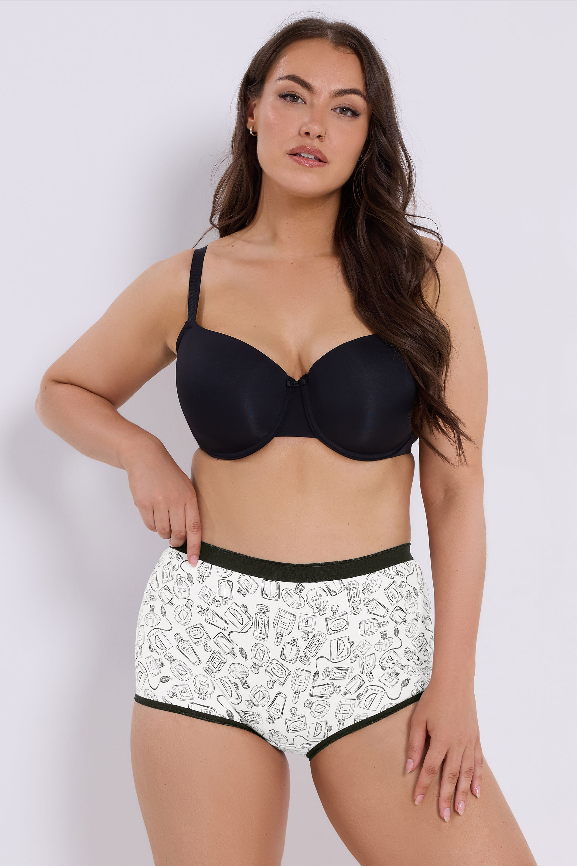 YOURSET 5 PACK Curve Black Perfume Bottle Print Shorts | Yours Clothing 4