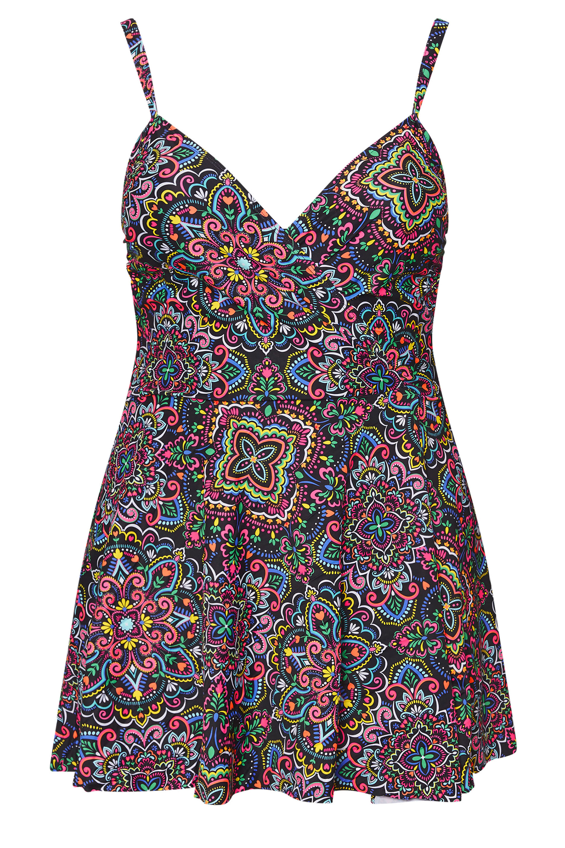 YOURS Plus Size Black Paisley Print Swimdress | Yours Clothing 8