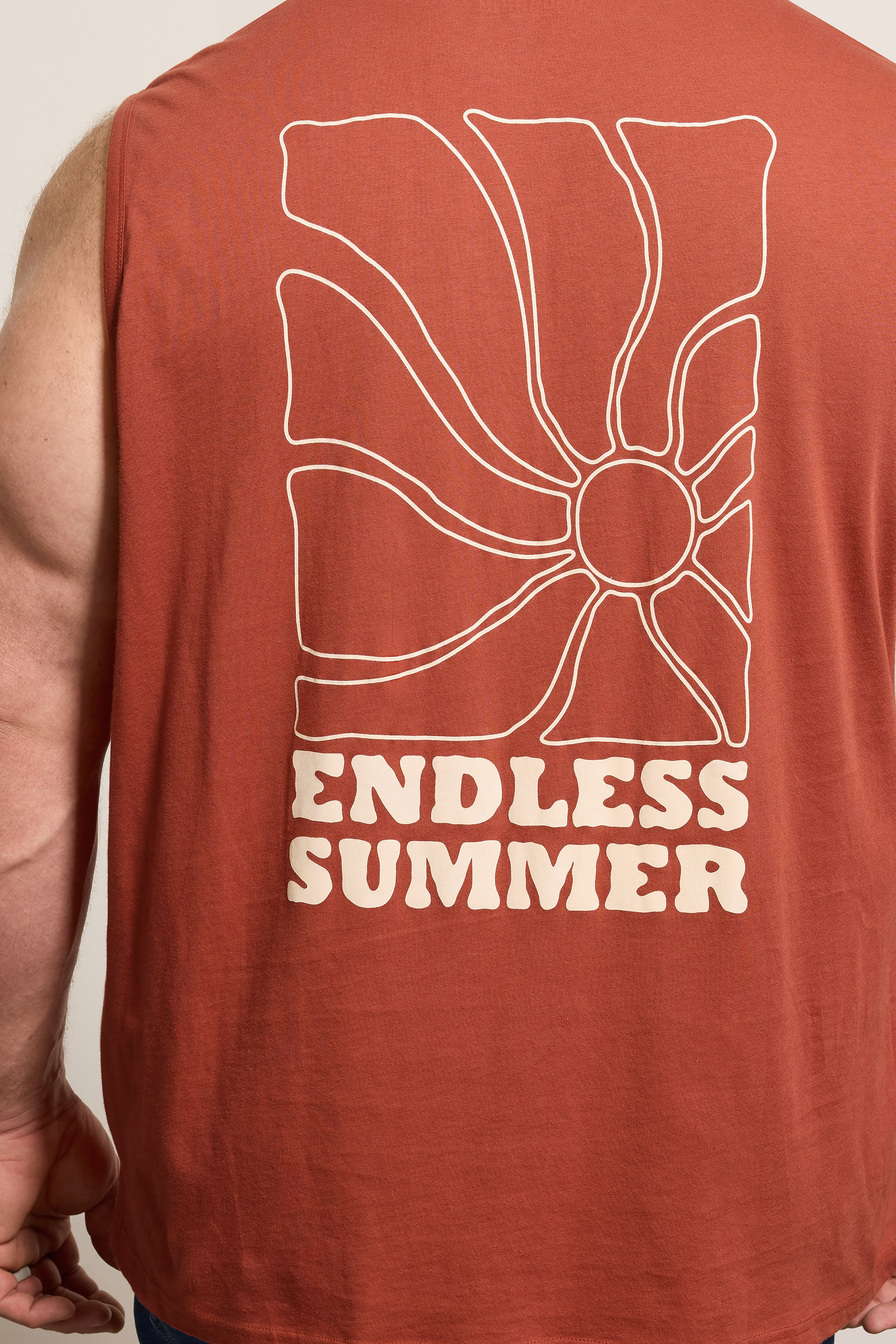 BadRhino Big & Tall Orange Graphic Vest Top | BadRhino 5