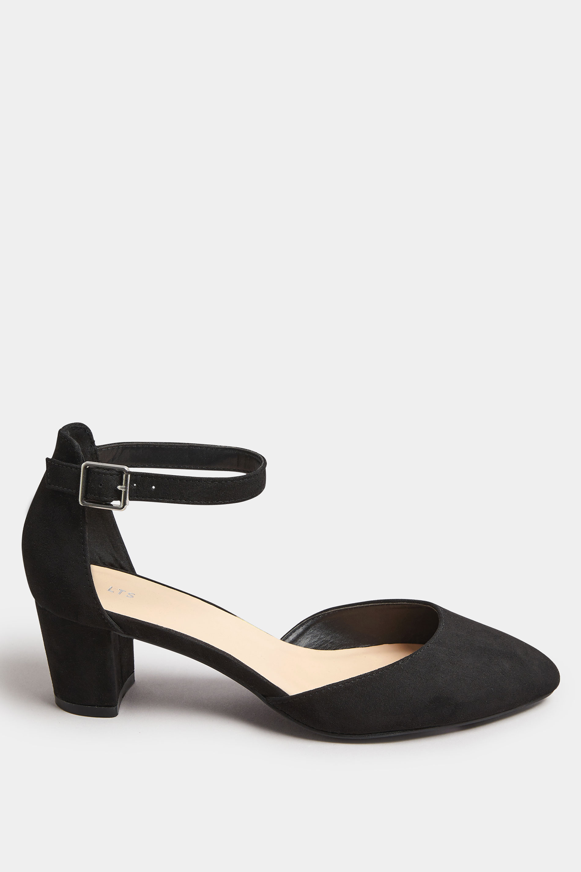 LTS Black Block Heel Court Shoes In Standard Fit | Long Tall Sally 2