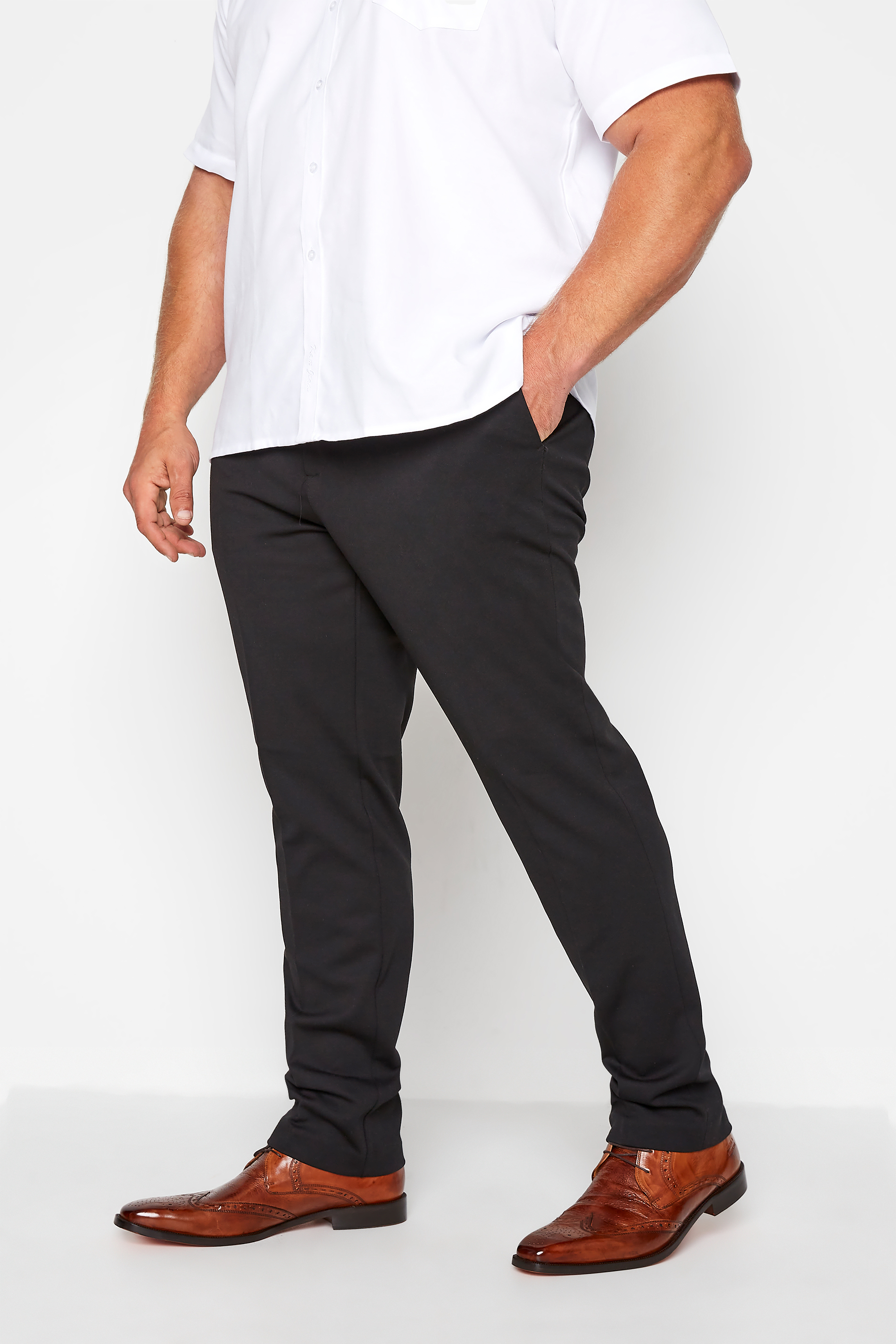D555 Black Stretch Trousers | BadRhino 3