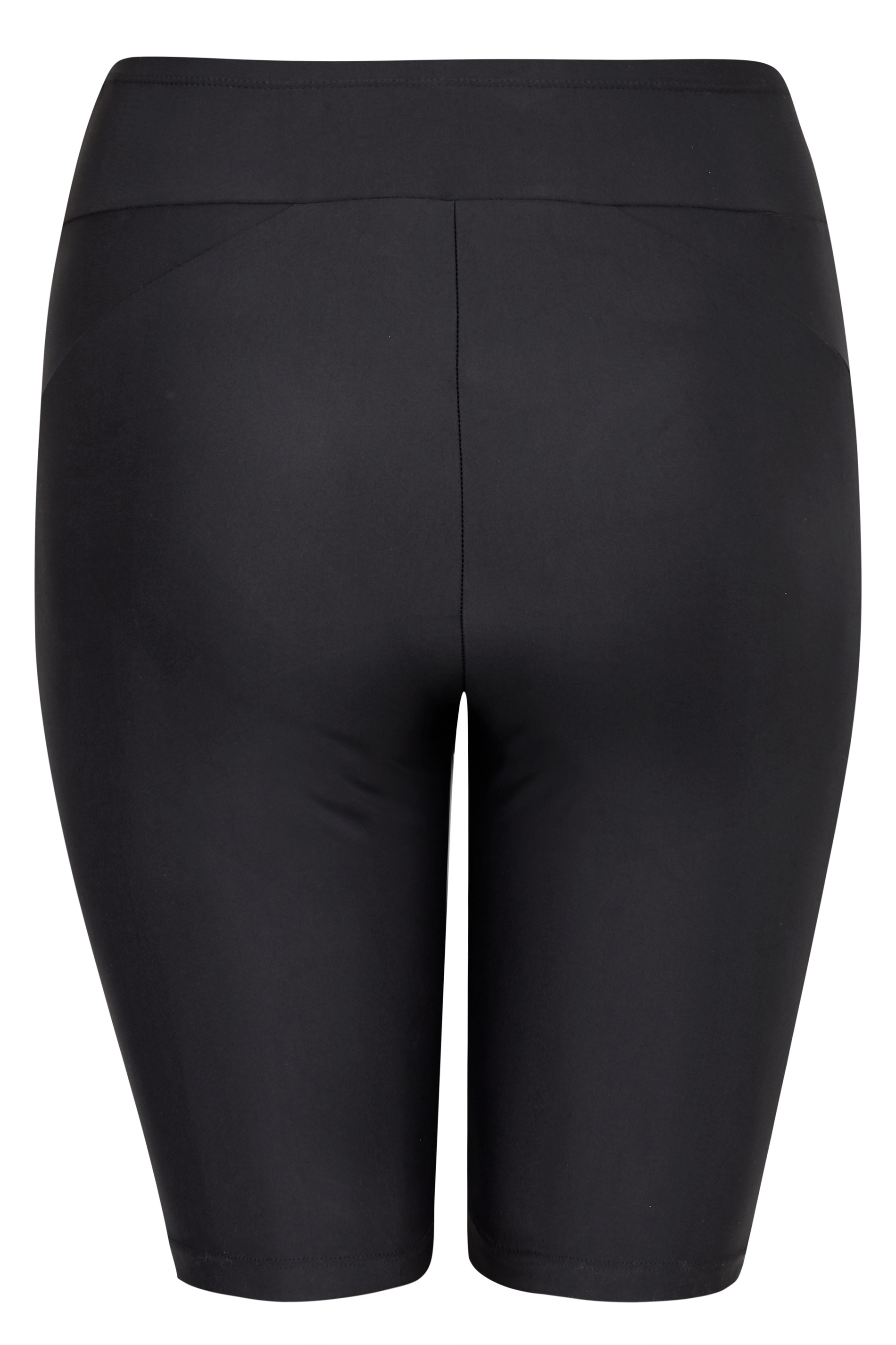 YOURS Curve Plus Size Black High Waist Swim Shorts | Yours Clothing  8