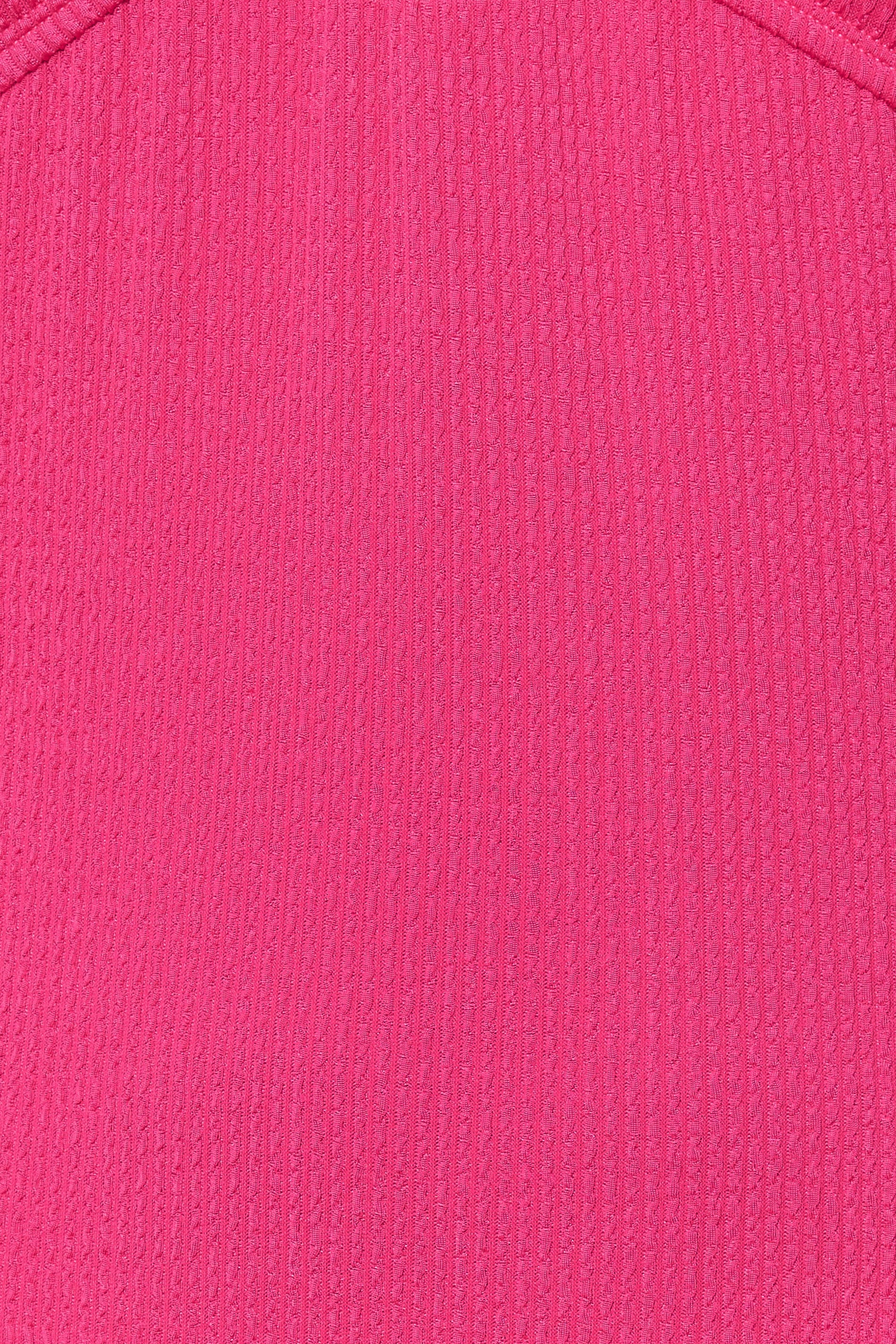 YOURS Plus Size Pink Buckle Textured Swimsuit | Yours Clothing 6