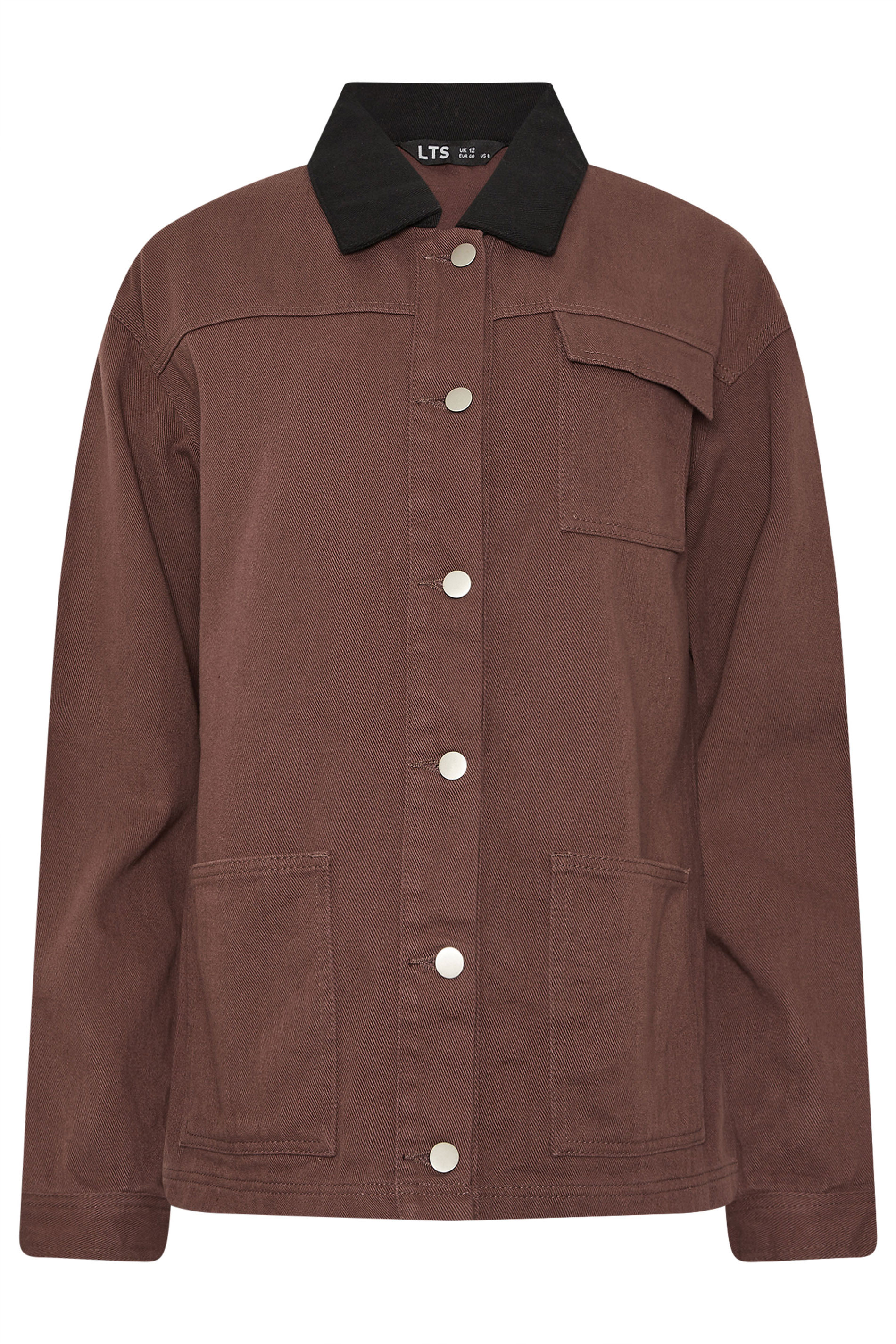LTS Tall Women's Chocolate Brown Twill Barn Jacket | Long Tall Sally 6