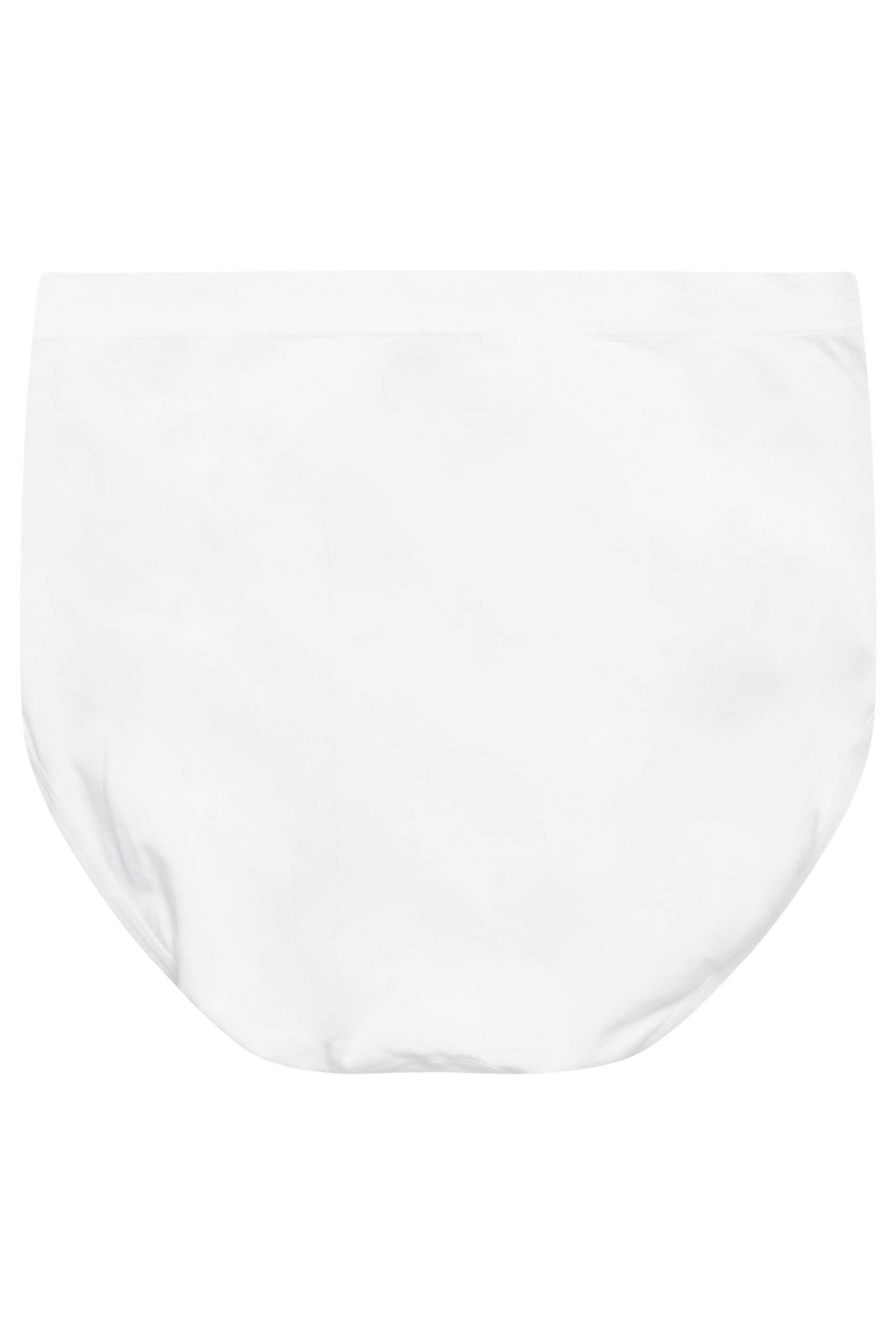 YOURS Plus Size White Seamless Light Control Full Briefs | Yours Clothing 5