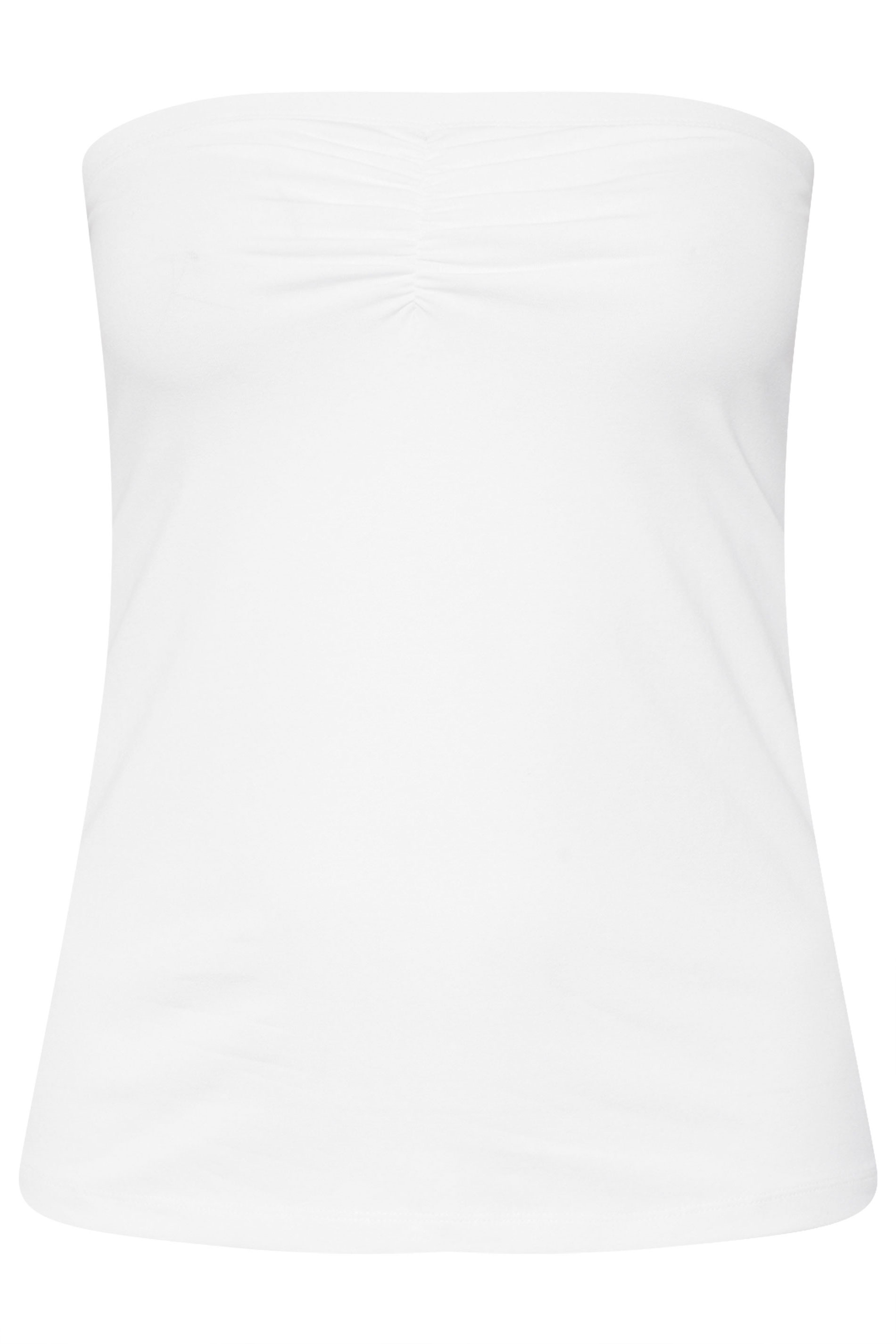 YOURS Plus Size White Bandeau Top | Yours Clothing 5