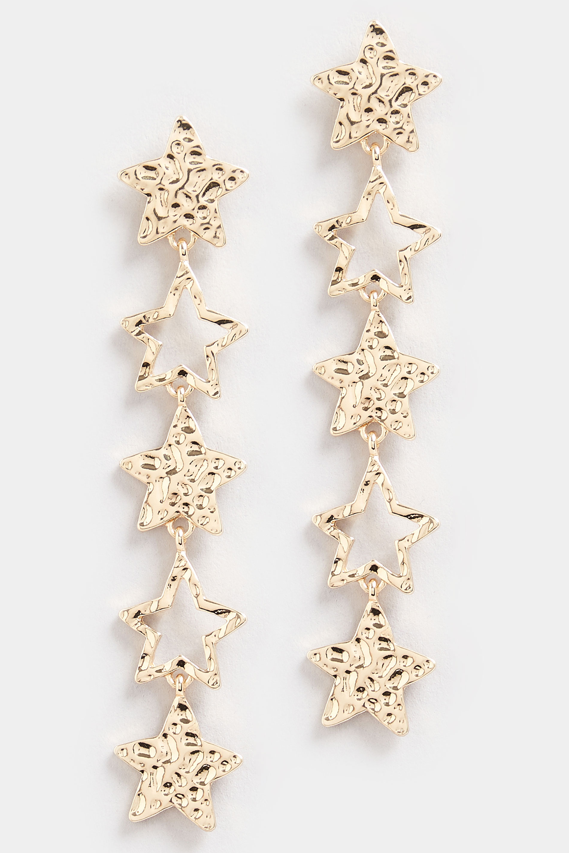 Gold Tone Star Drop Earrings | Yours Clothing 3