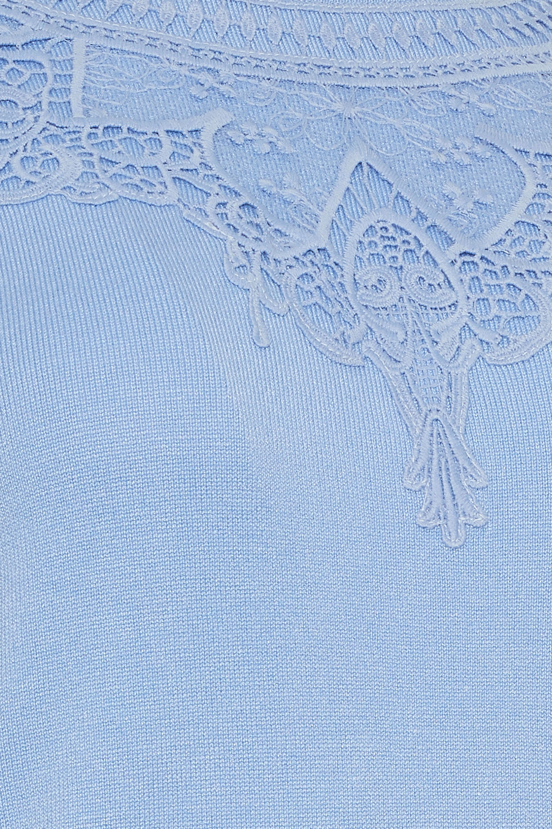 M&Co Petite Light Blue Lace Trim Jumper | M&Co 6