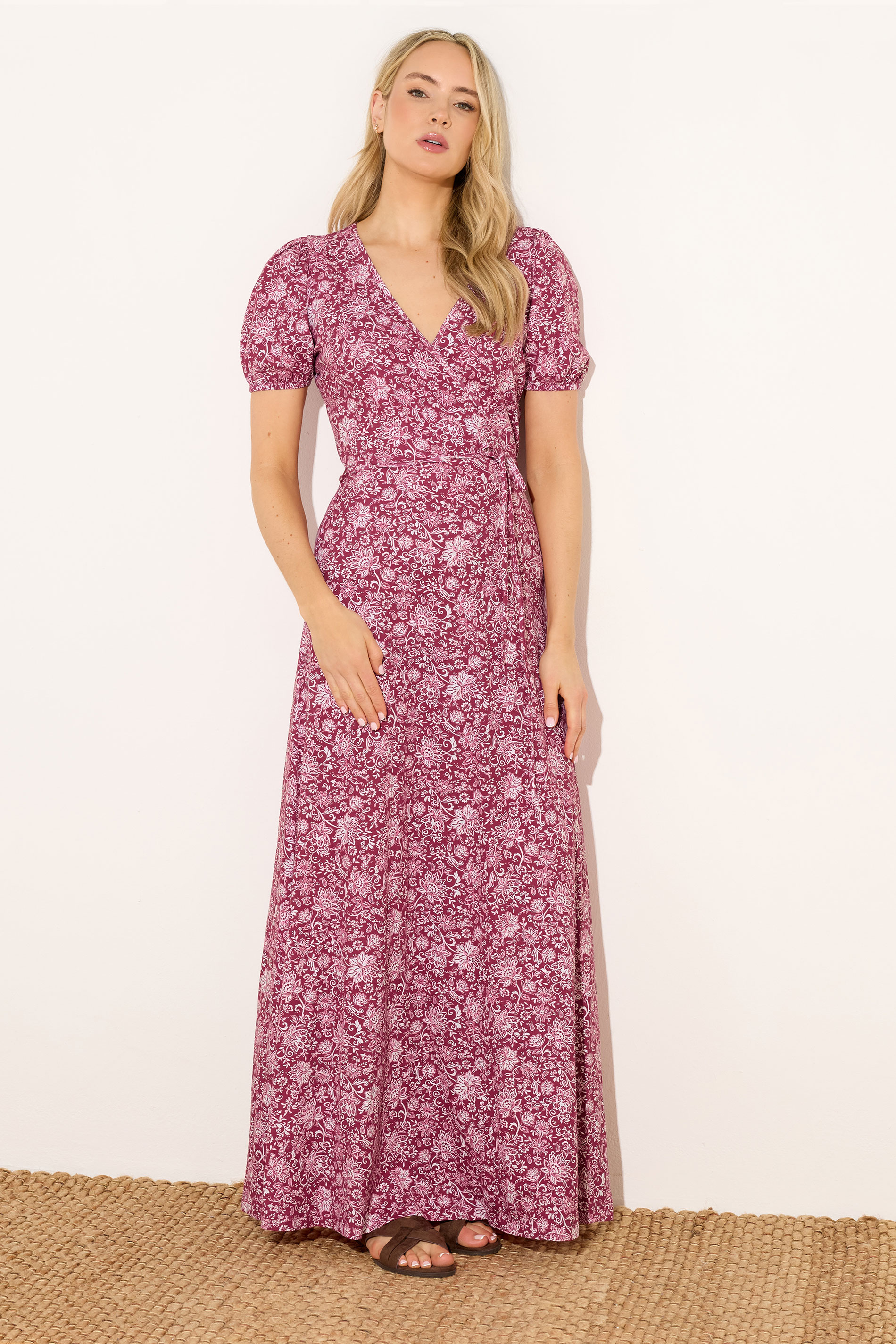 LTS Tall Women's Red Paisley Wrap Maxi Dress | Long Tall Sally 3