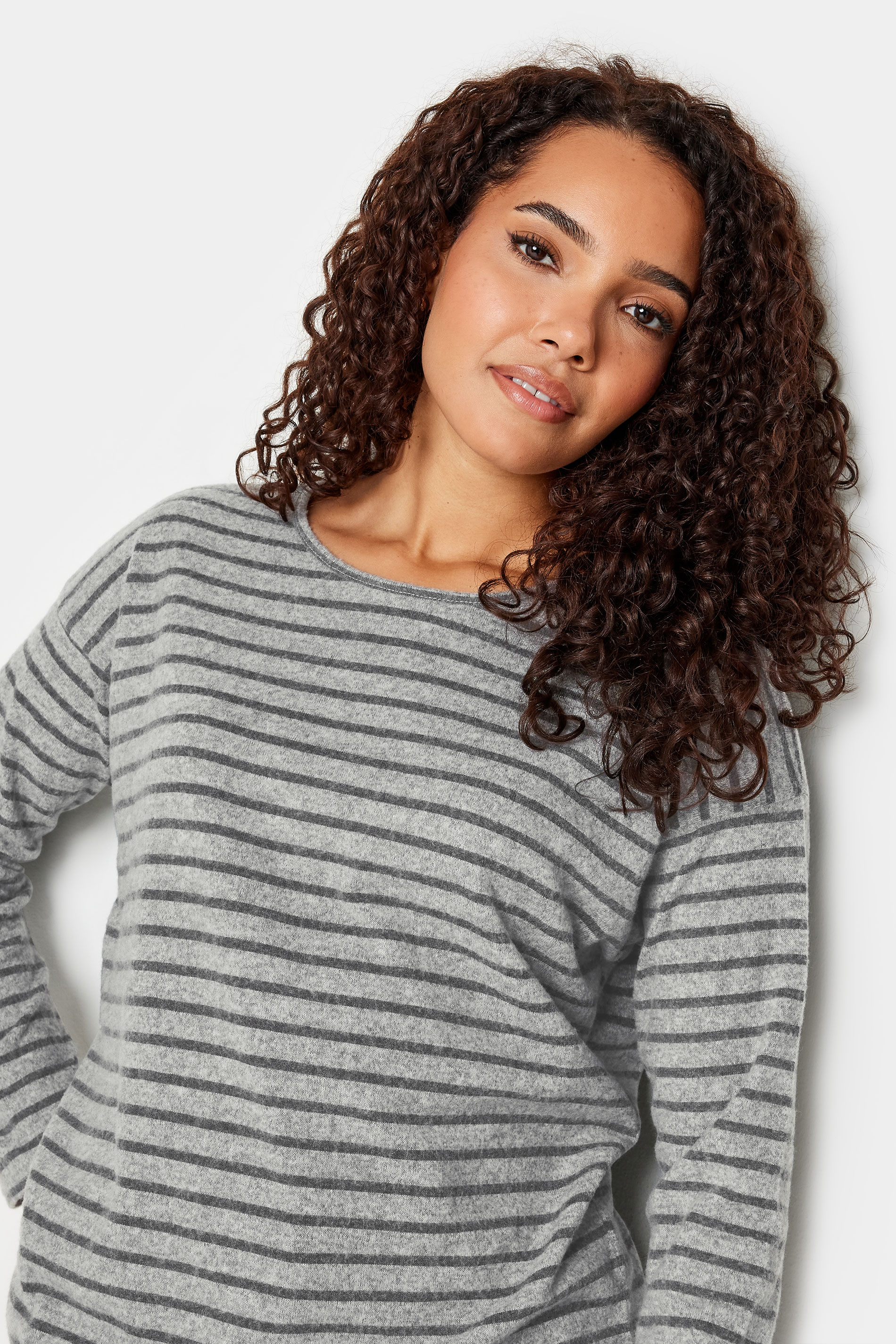 4092 Grey Striped Jumper
