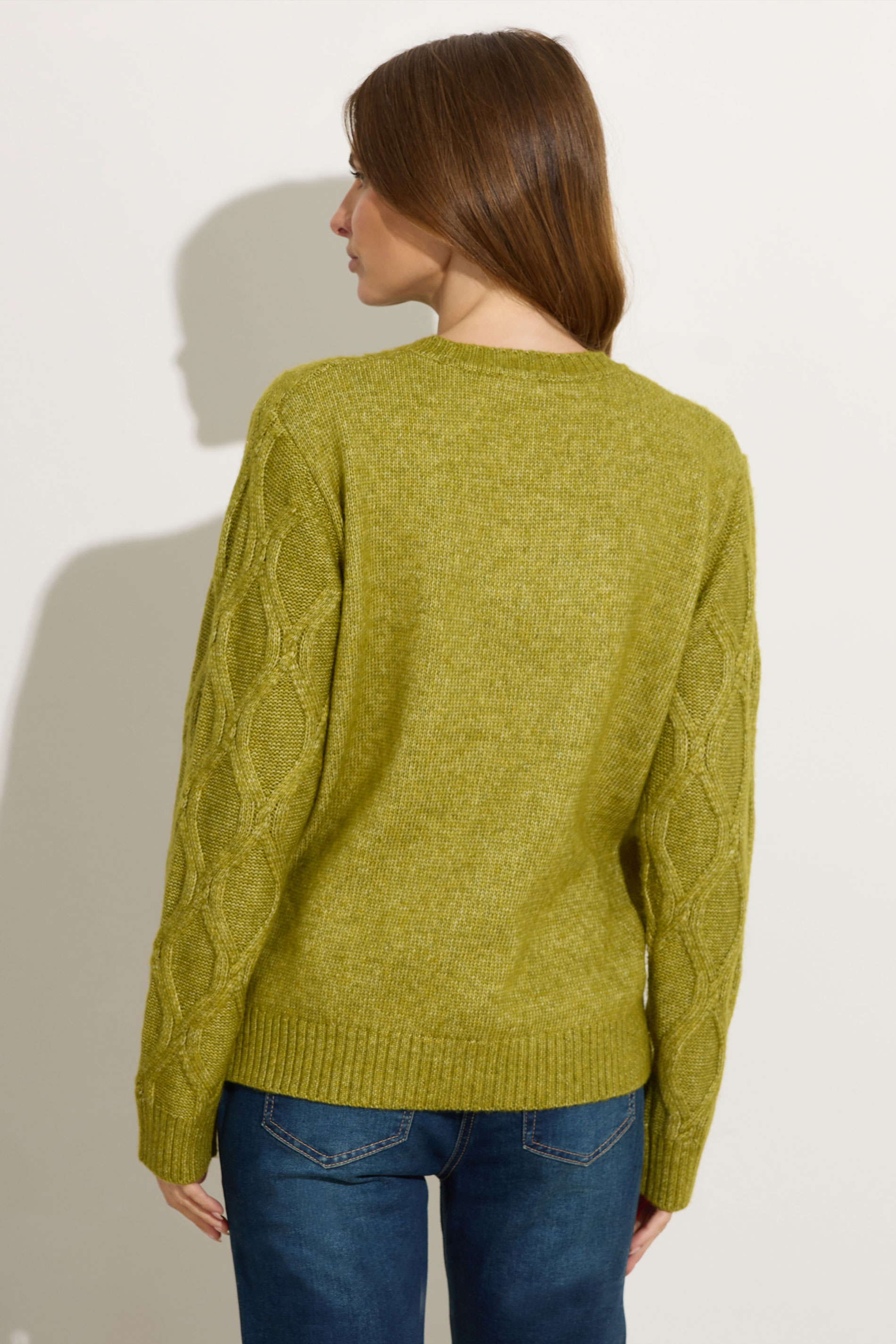 M&Co Fern Green Cable Knit Jumper | M&Co 4