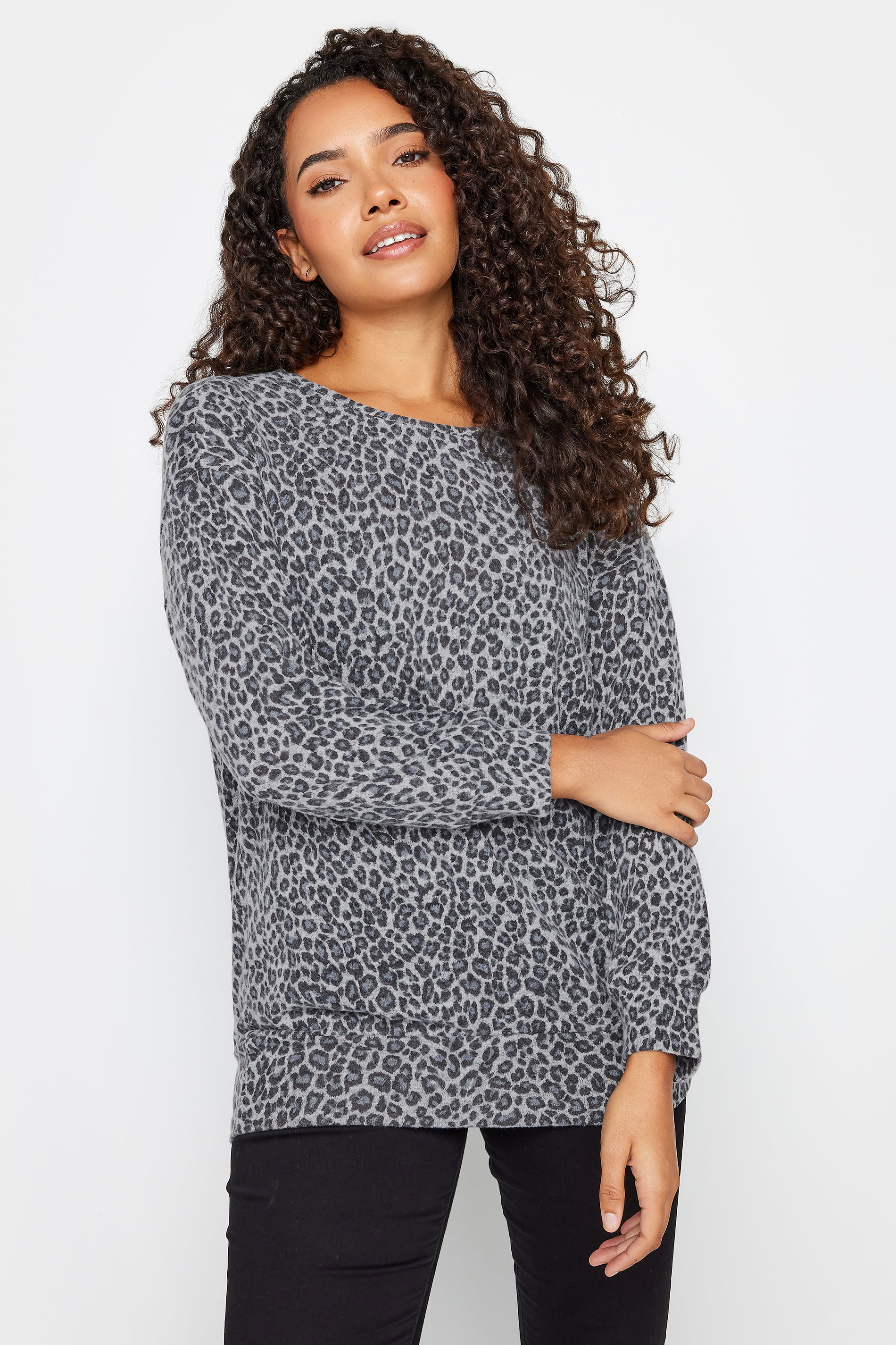 Women's Leopard Print Cropped Lounge Sweatshirt - Colsie™ Gray - GLAM -  FASHION - TOPS - maed