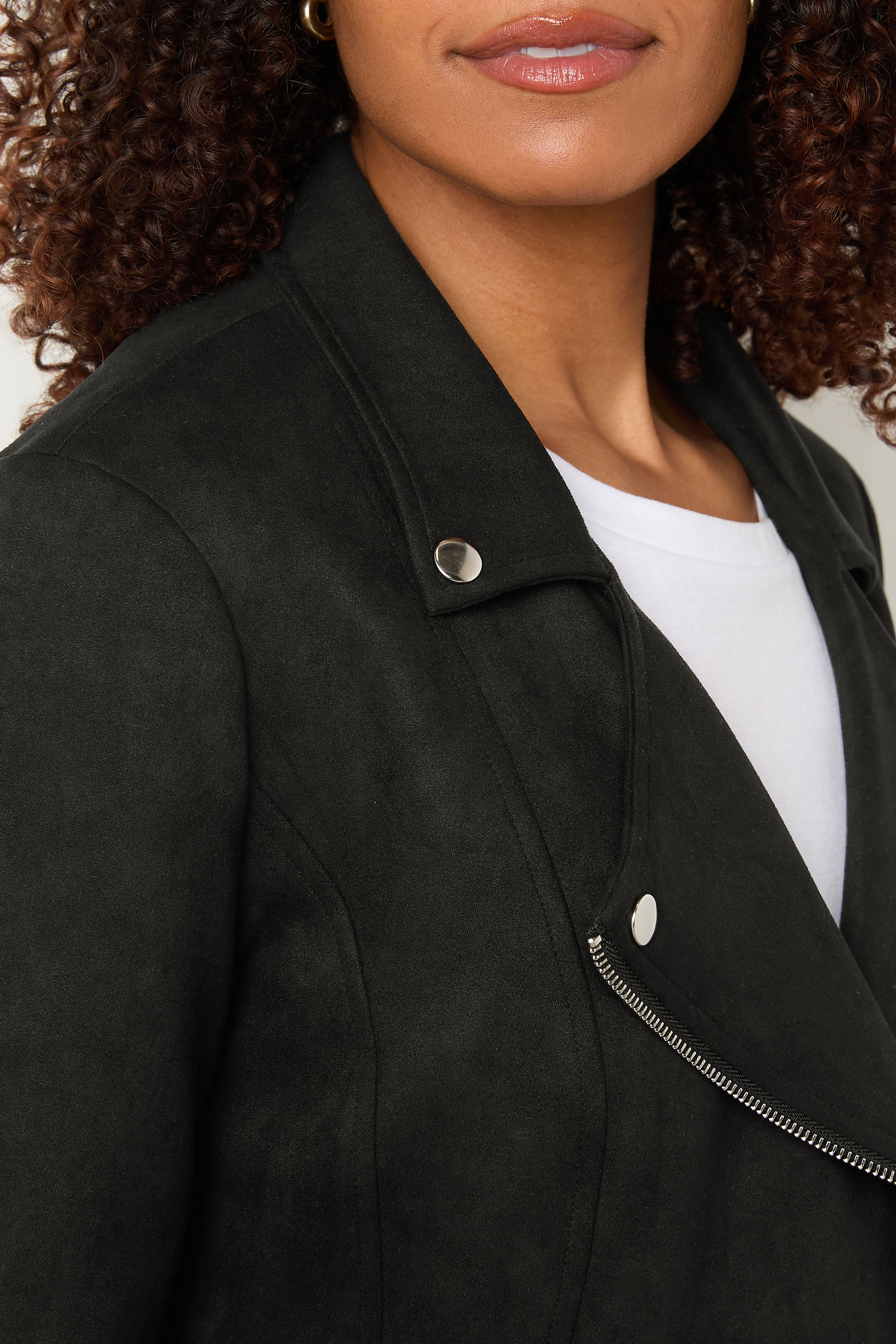 M&Co Black Faux Suede Biker Jacket | BadRhino 4