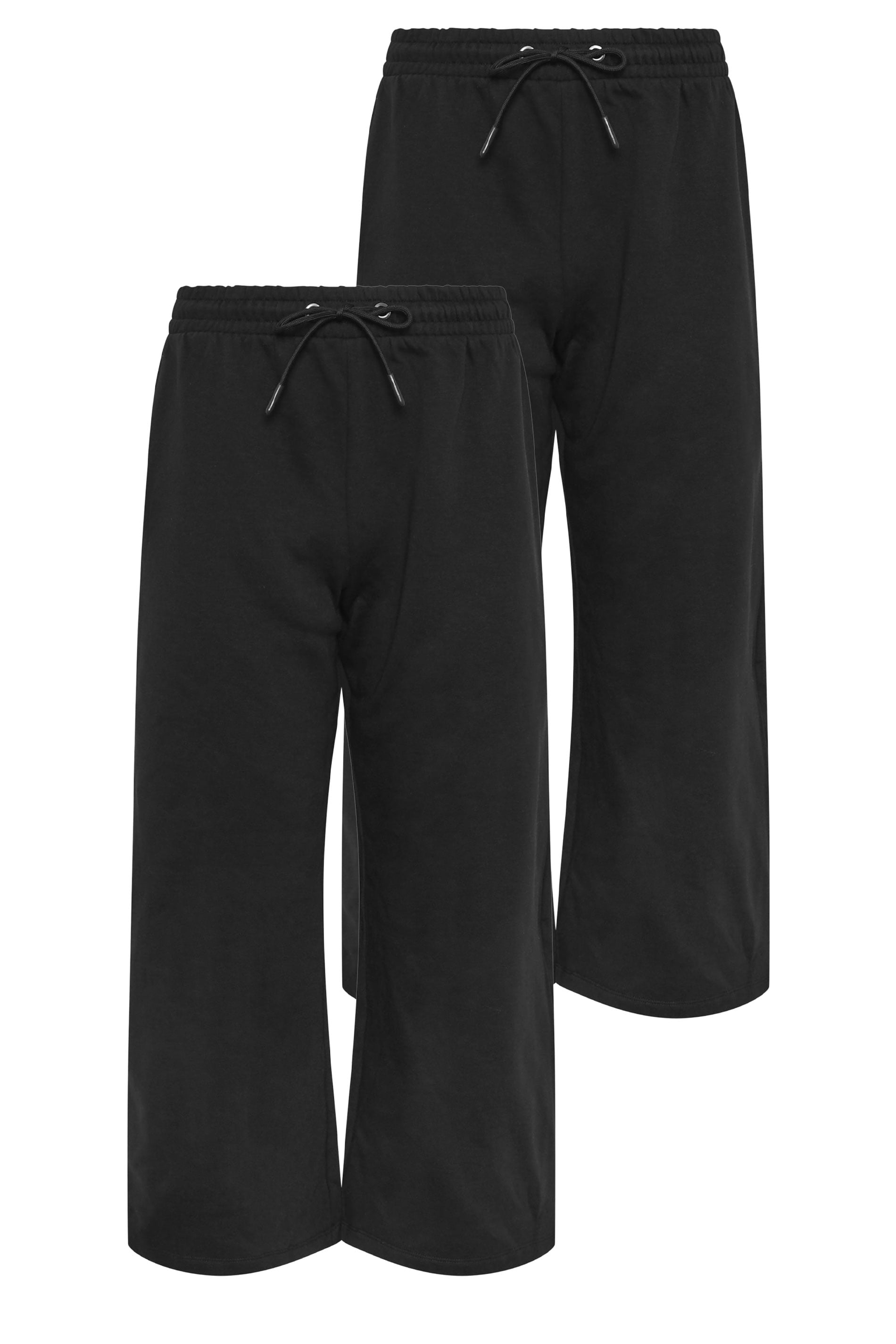 M&Co Petite 2 PACK Black Wide Leg Joggers | M&Co 3