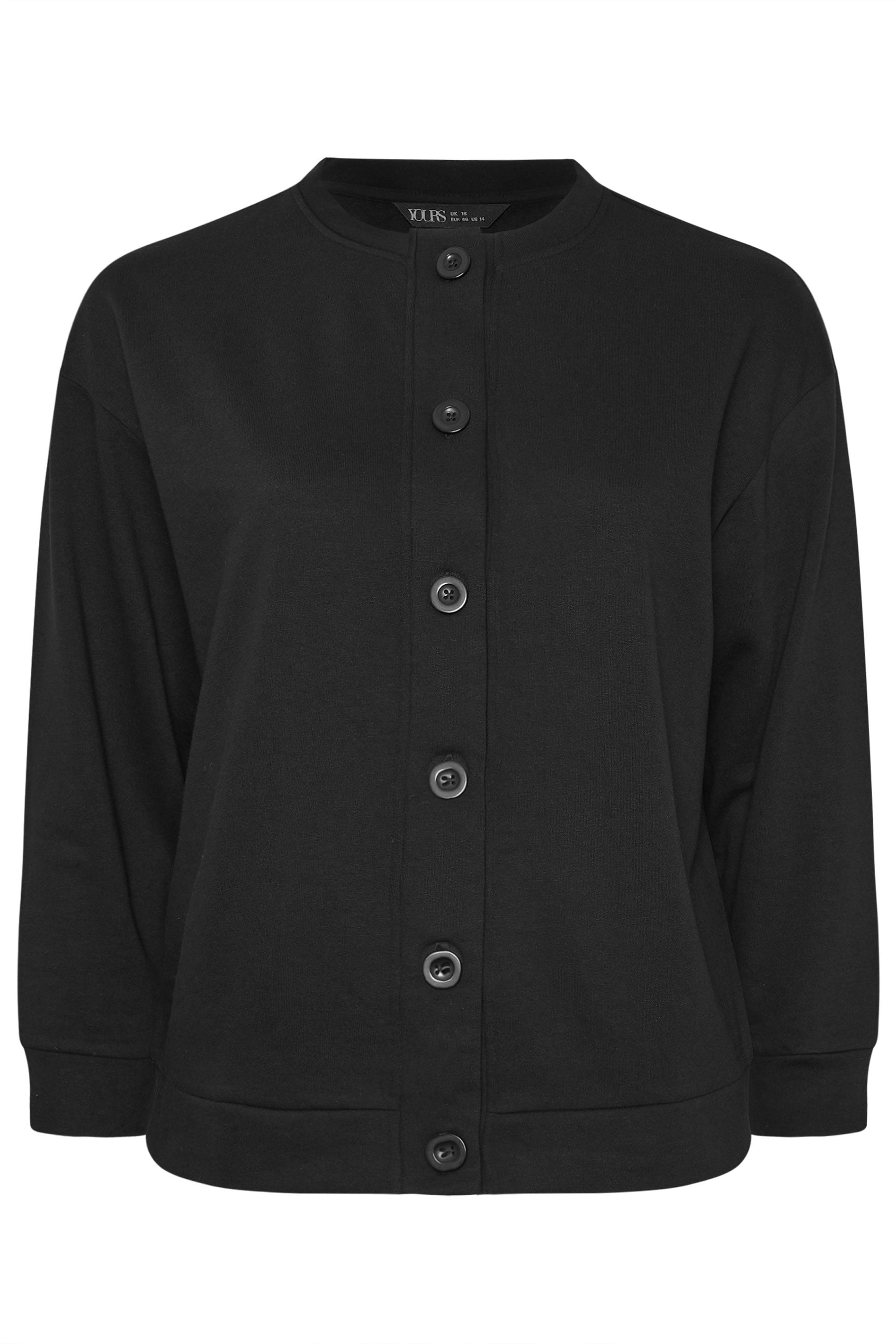 YOURS Plus Size Black Button Cardigan | Yours Clothing 5