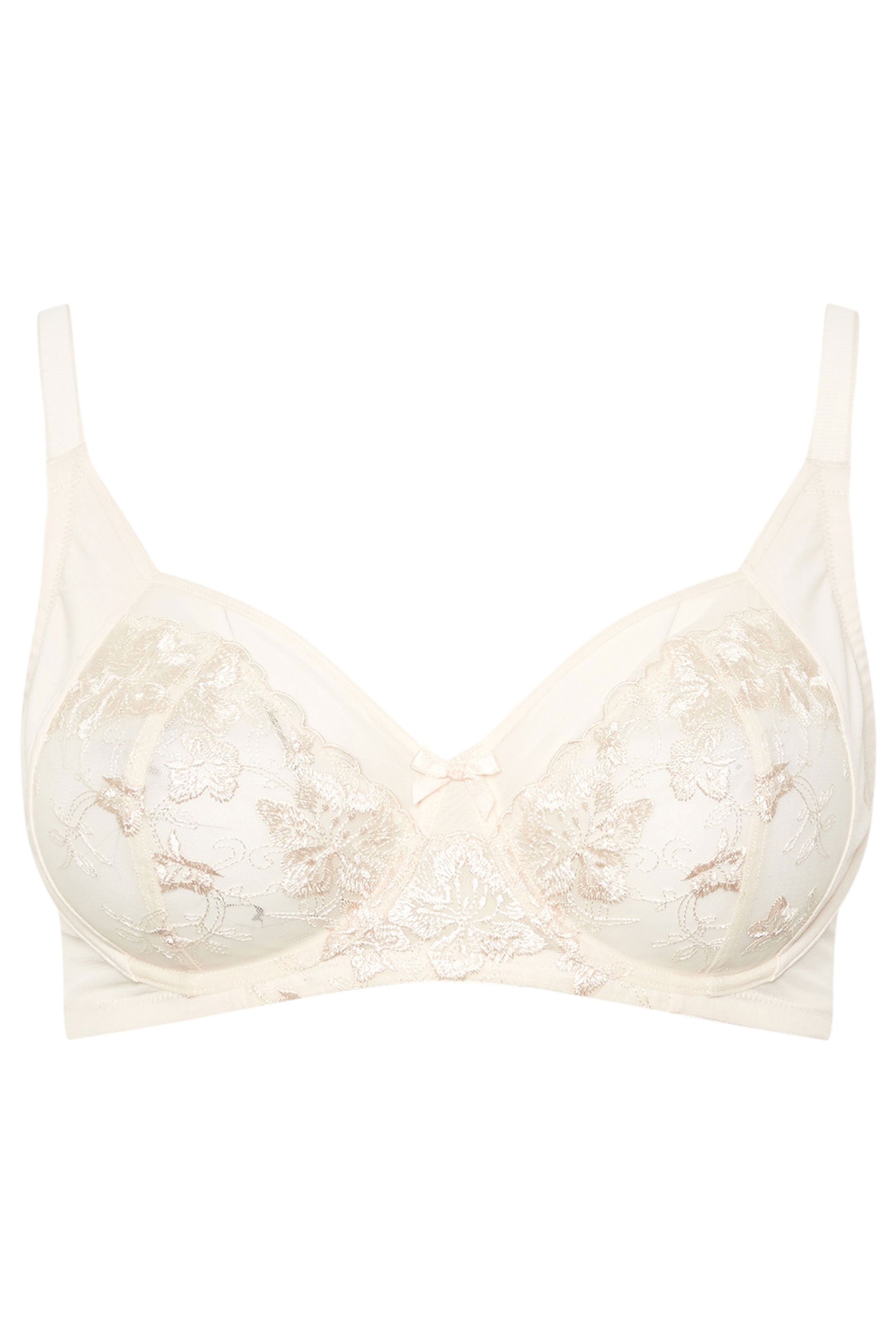 YOURSET 2 PACK Plus Size Navy Blue & White Floral Embroidered Underwired Bras | Yours Clothing 11