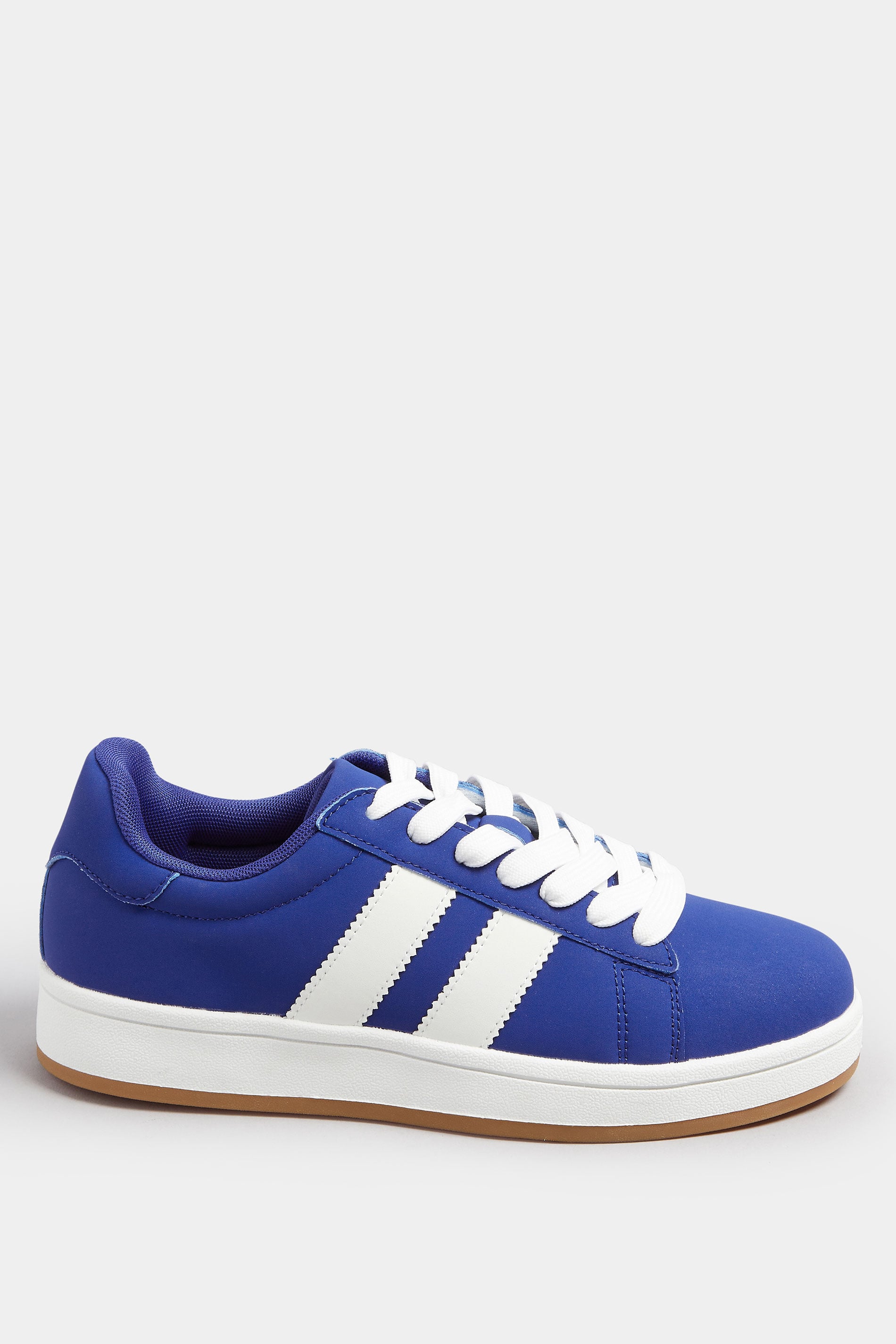 Dark Blue Padded Lace Up Trainers In Wide E Fit | Yours Clothing 2