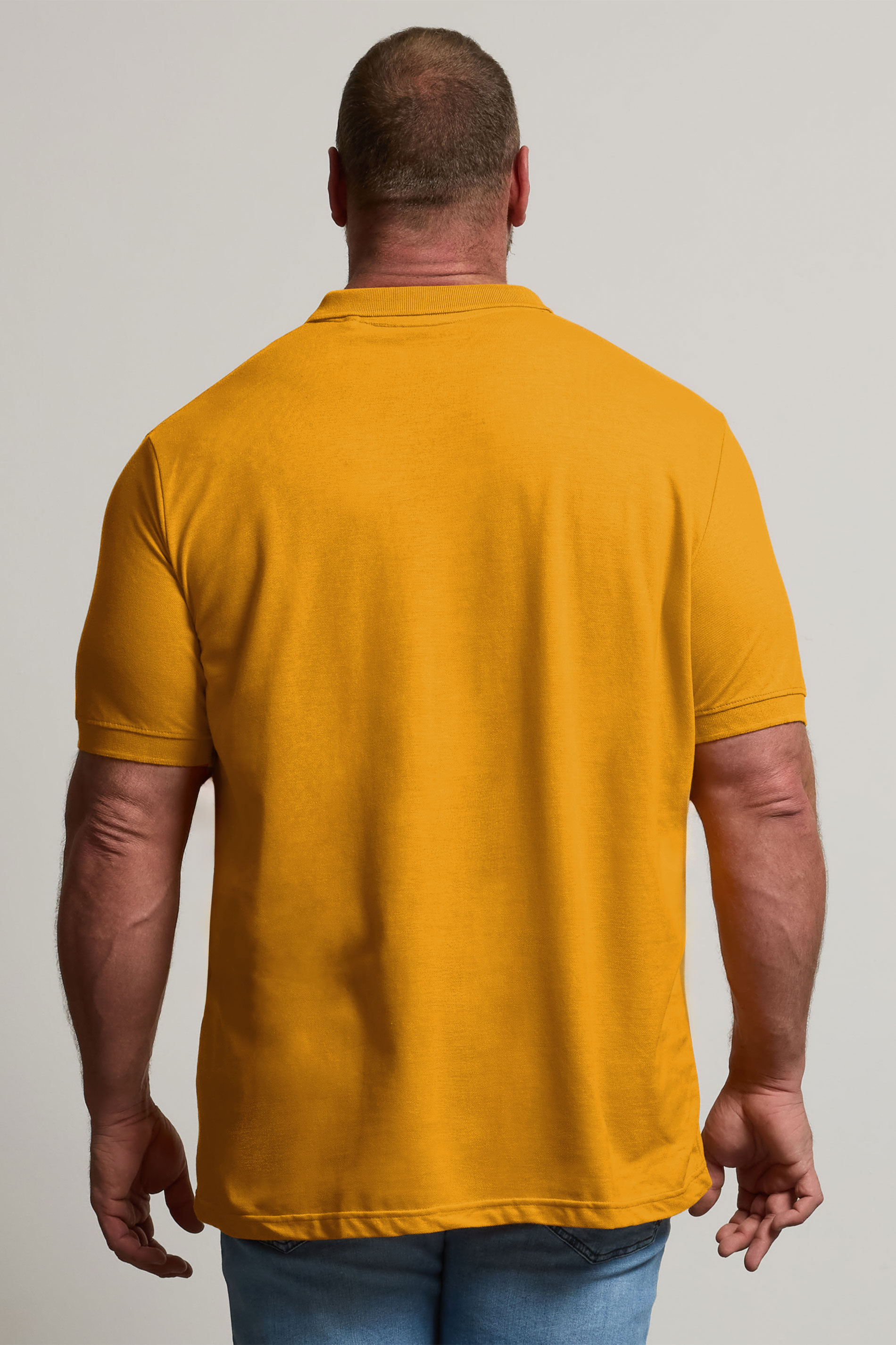 BadRhino Big & Tall Mustard Yellow Polo Shirt | BadRhino 2