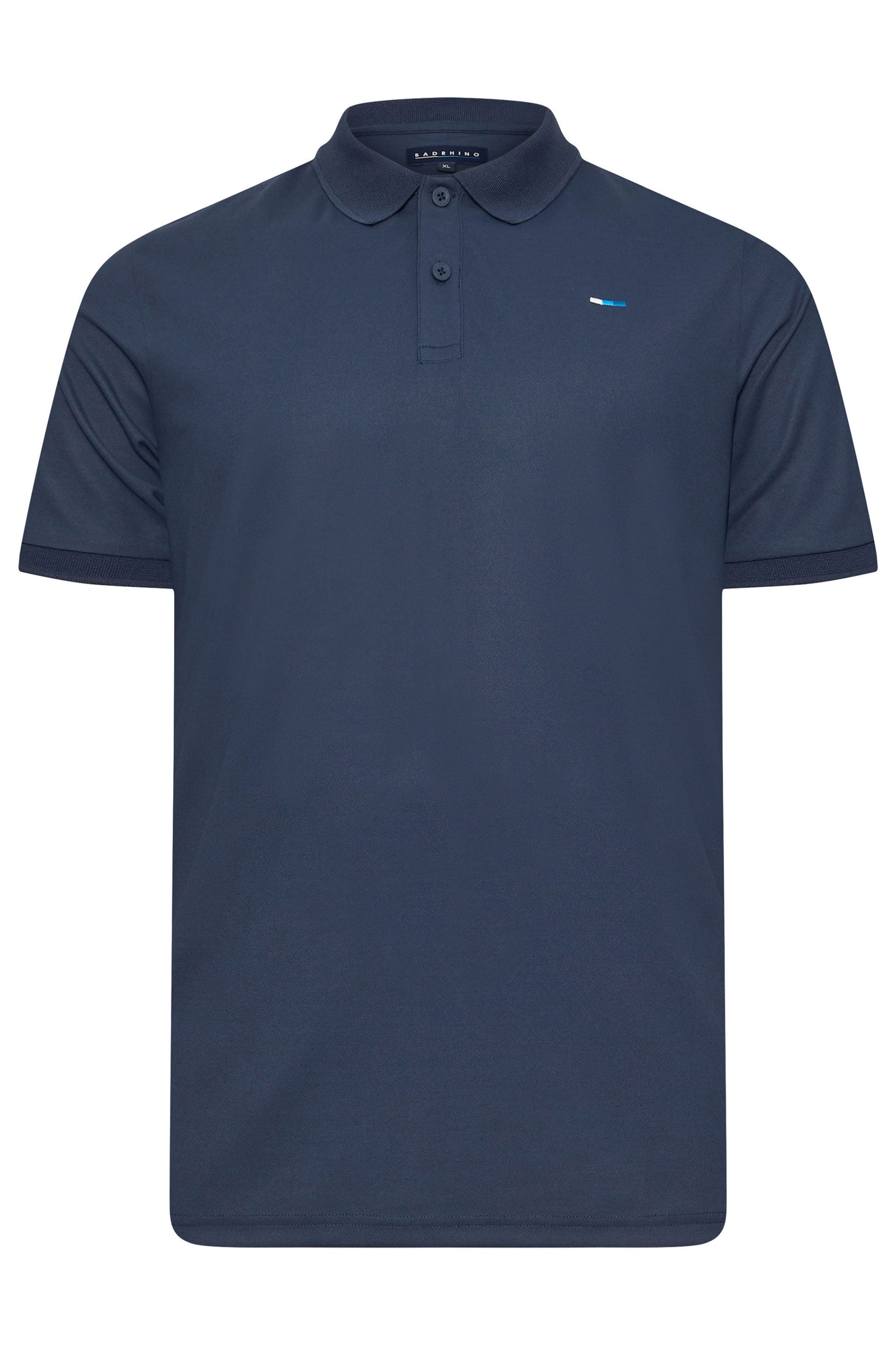 BadRhino Big & Tall Navy Blue Pique Golf Polo Shirt | BadRhino 2