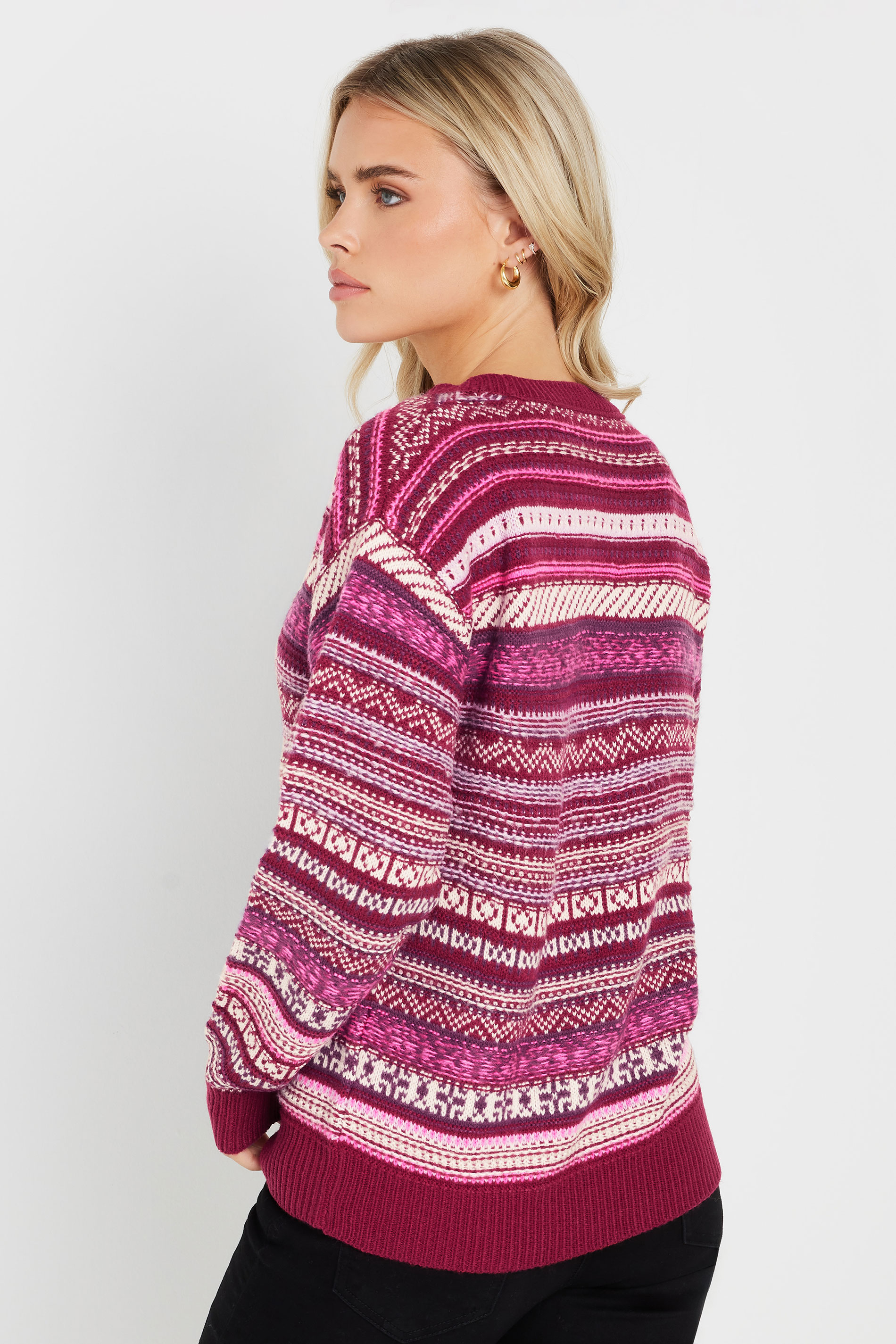 M&Co Petite Pink Fairisle Jumper | M&Co 2