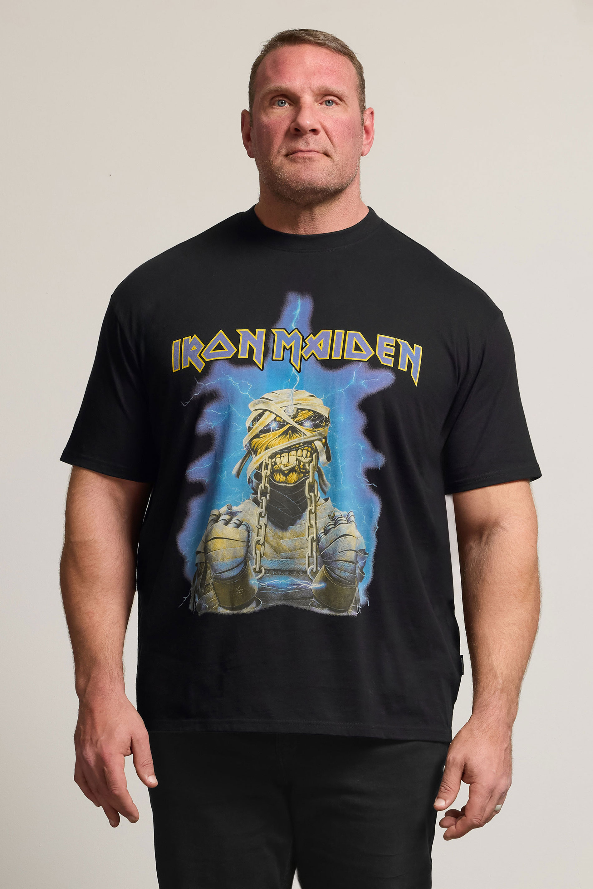 BadRhino Big & Tall Black & Blue Iron Maiden Graphic T-Shirt | BadRhino 3